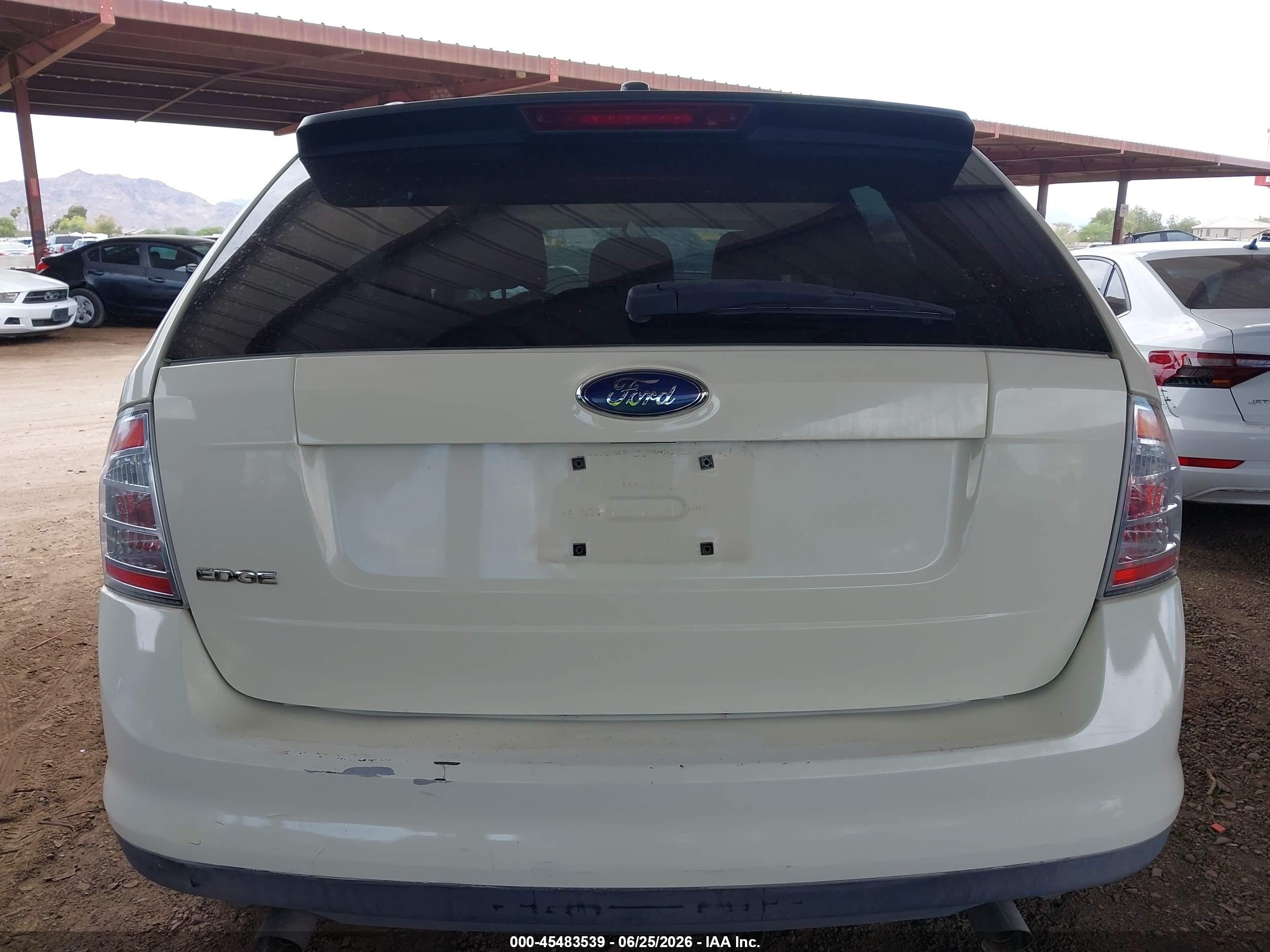 2007 Ford Edge Se Cream vin: 2FMDK36C97BB56900