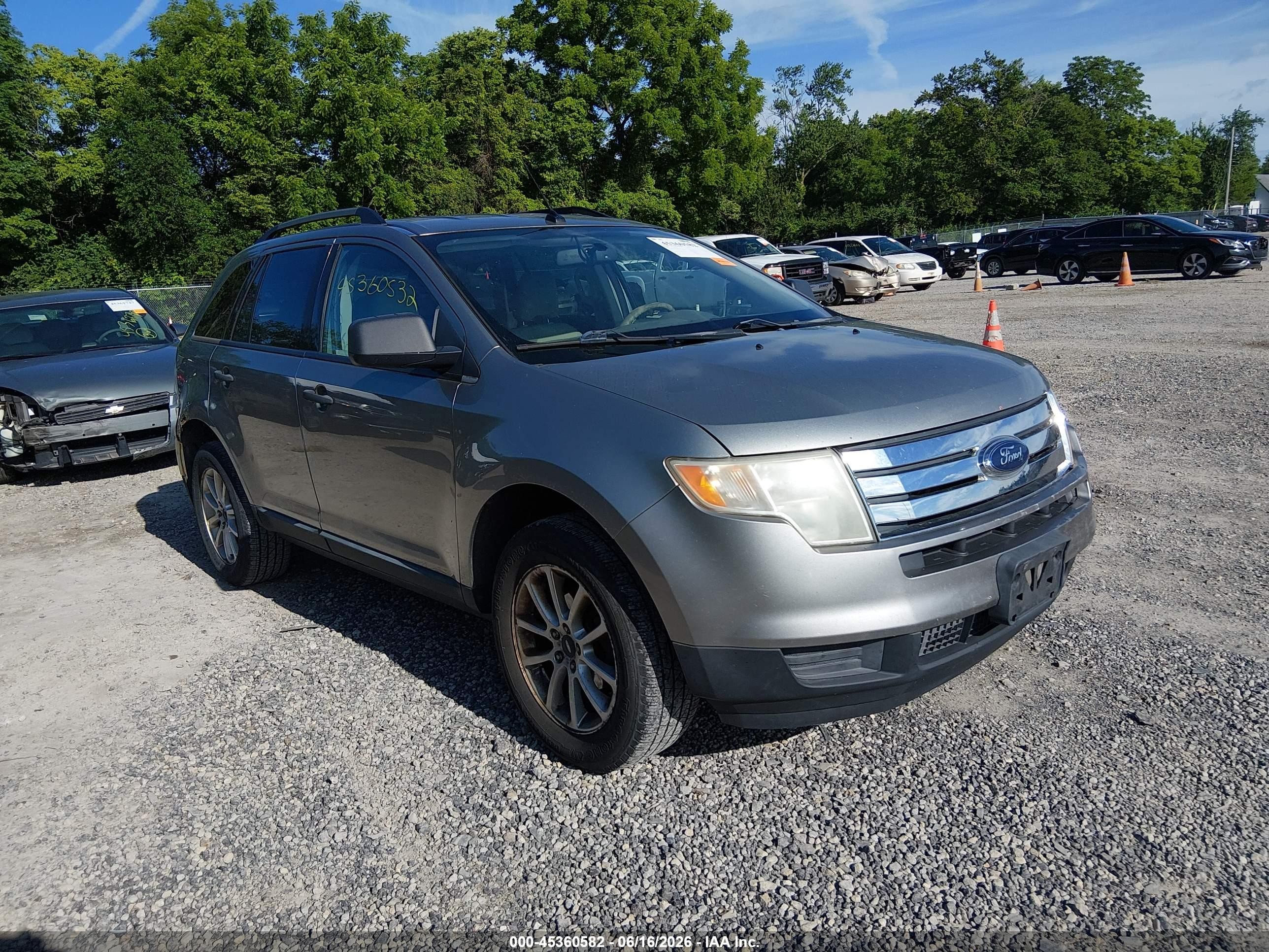 2008 Ford Edge Se Gray vin: 2FMDK36C98BA54269