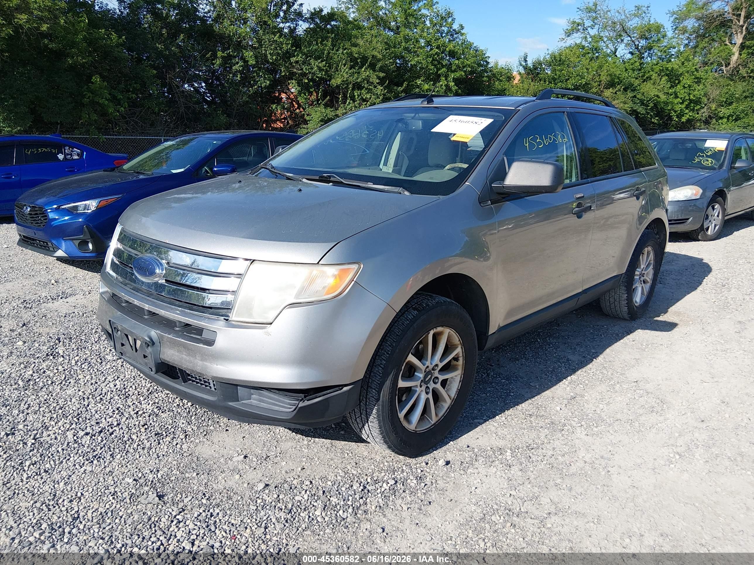 2008 Ford Edge Se Gray vin: 2FMDK36C98BA54269