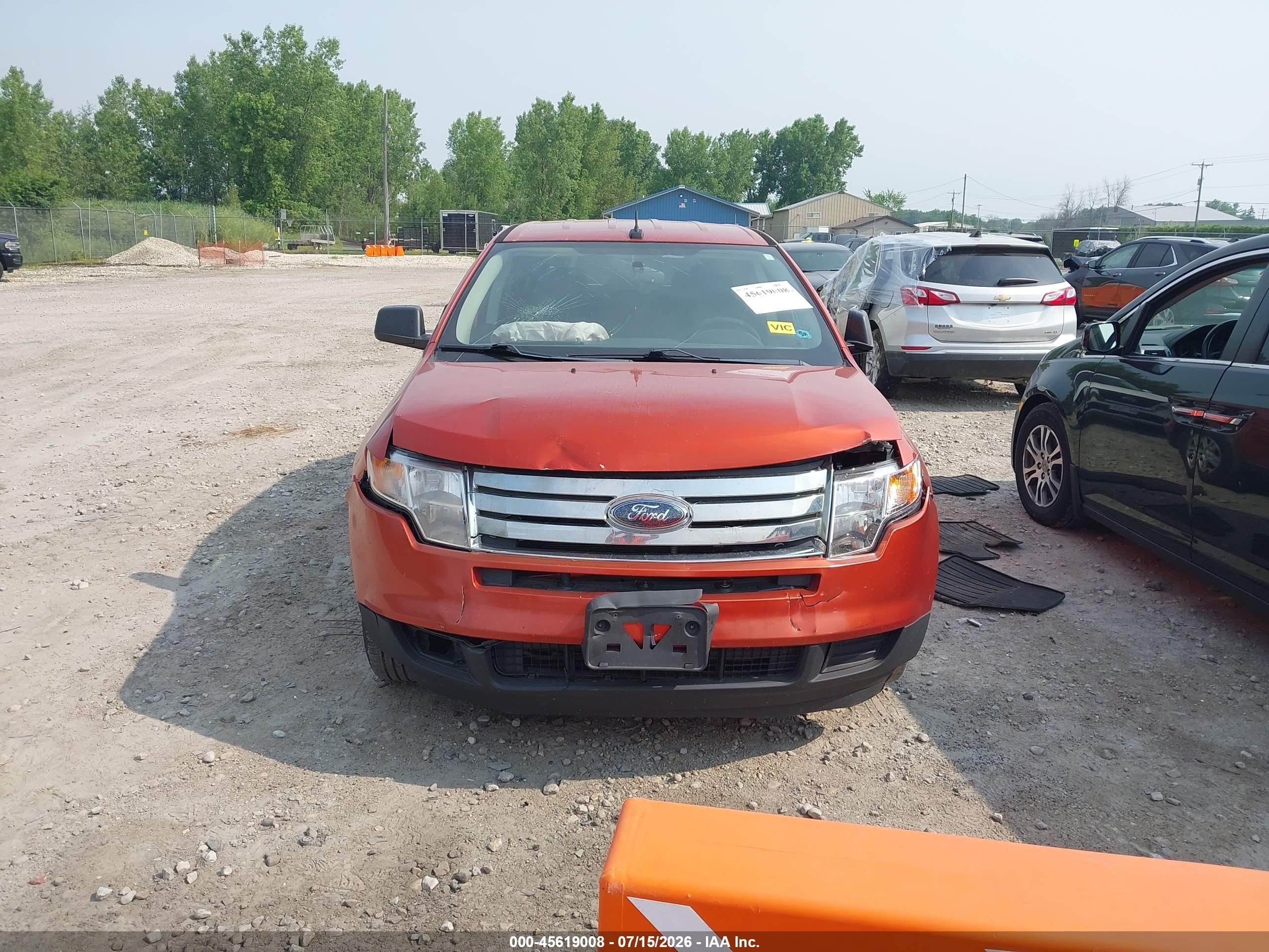 2008 Ford Edge Se Orange vin: 2FMDK36C98BA95324