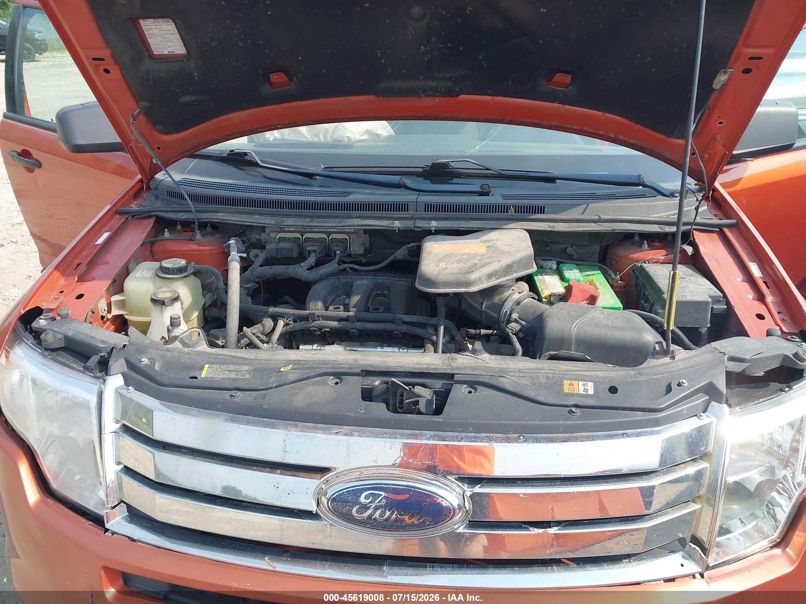 2008 Ford Edge Se Orange vin: 2FMDK36C98BA95324