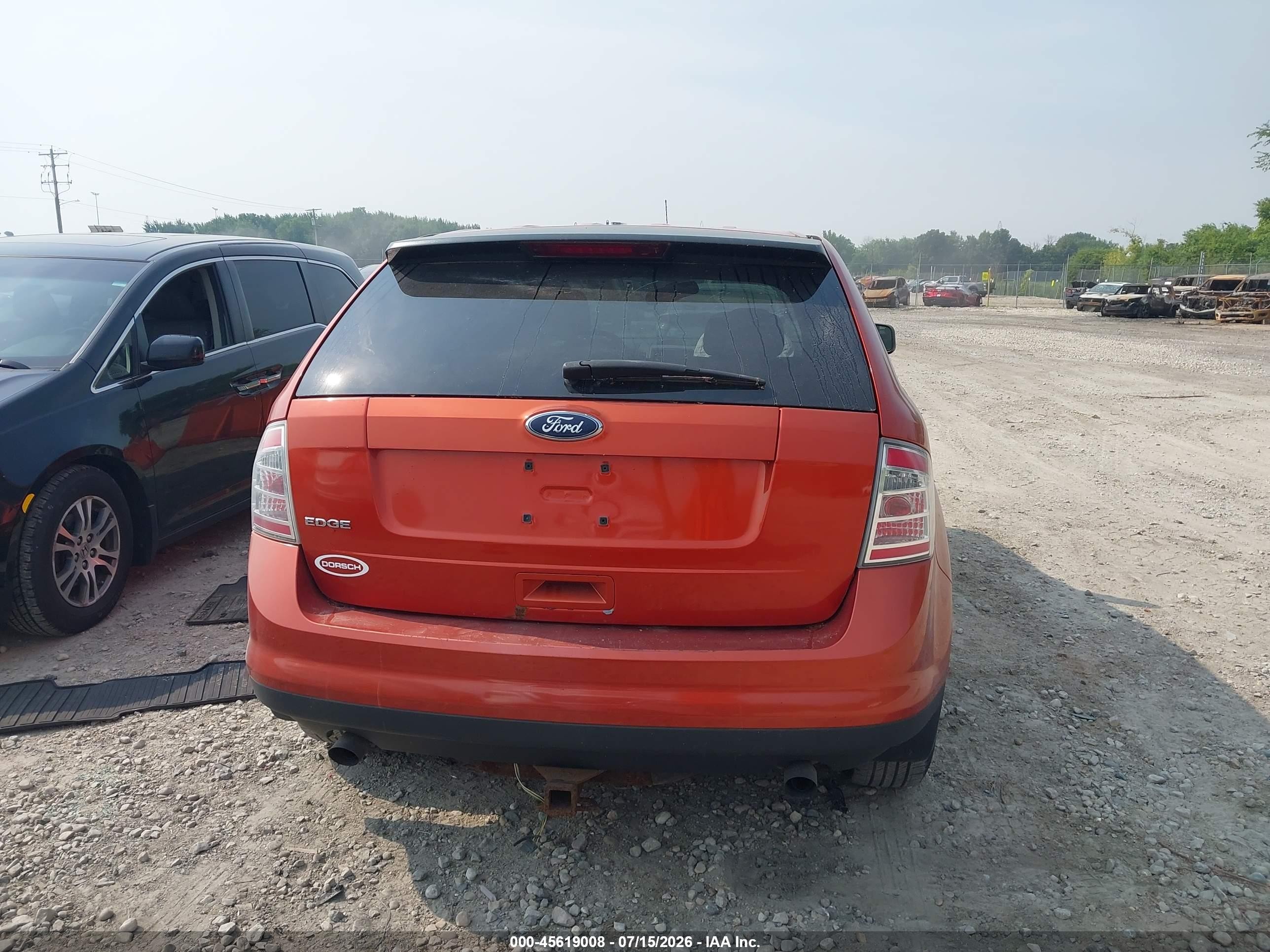 2008 Ford Edge Se Orange vin: 2FMDK36C98BA95324