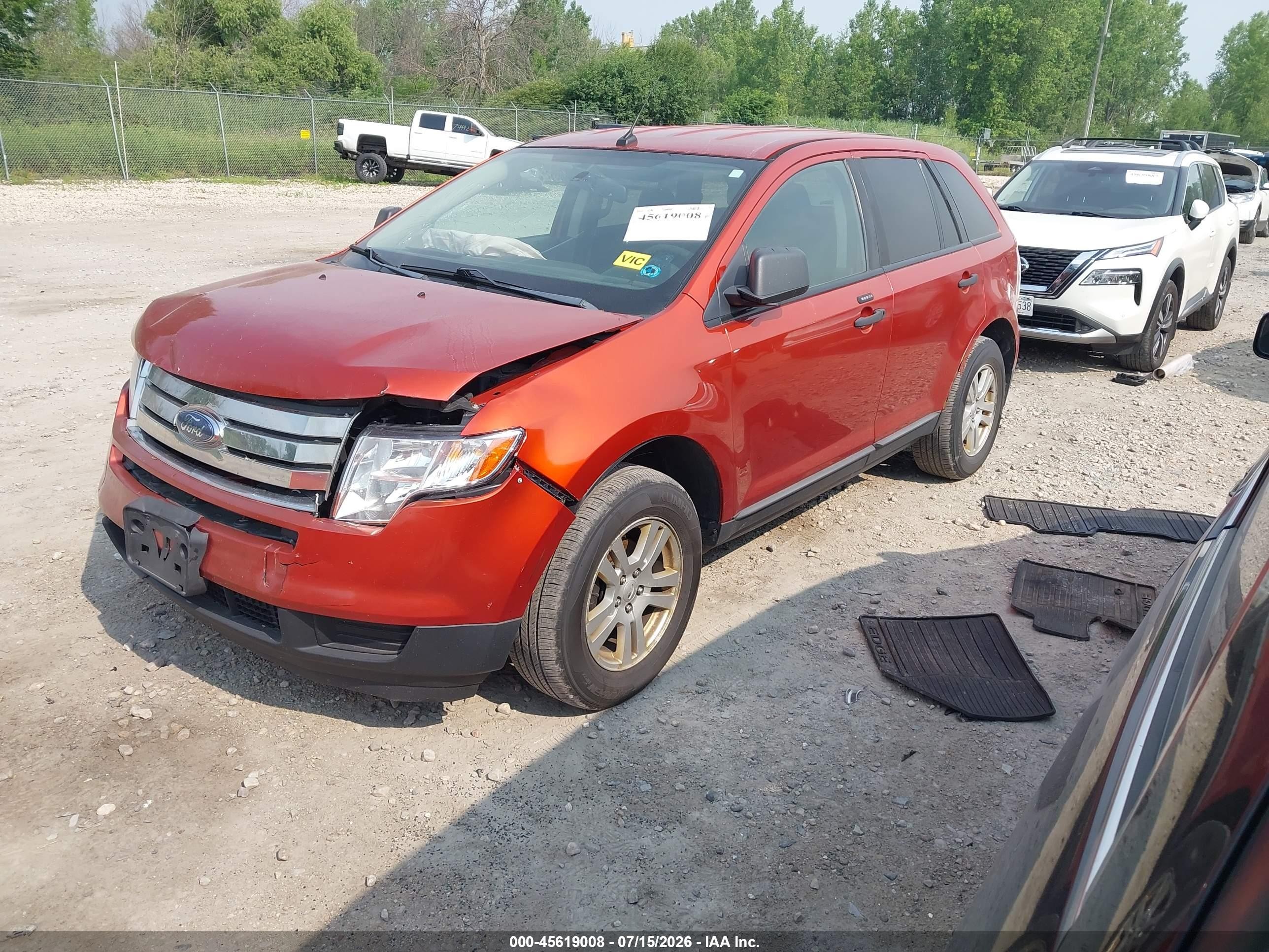 2008 Ford Edge Se Orange vin: 2FMDK36C98BA95324