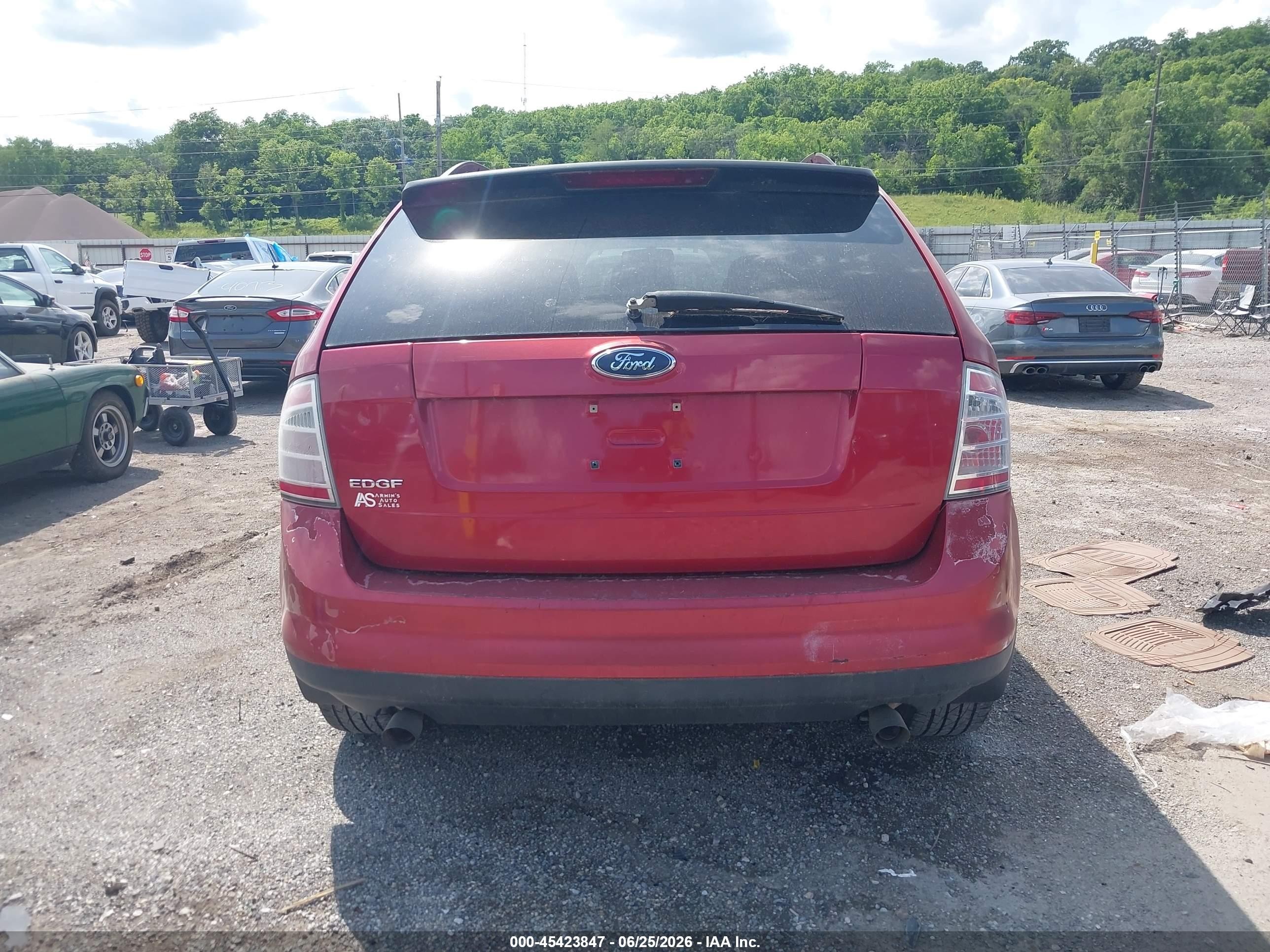 2007 Ford Edge Se Burgundy vin: 2FMDK36CX7BB03185
