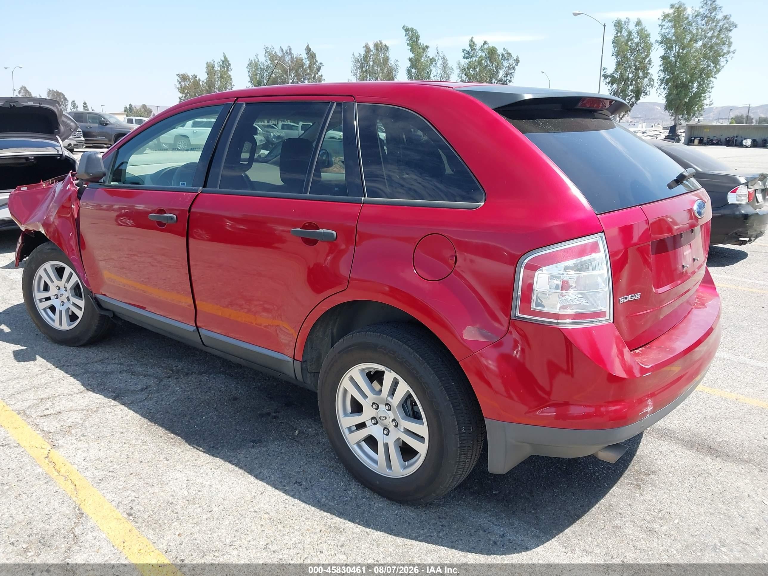2007 Ford Edge Se Red vin: 2FMDK36CX7BB62933