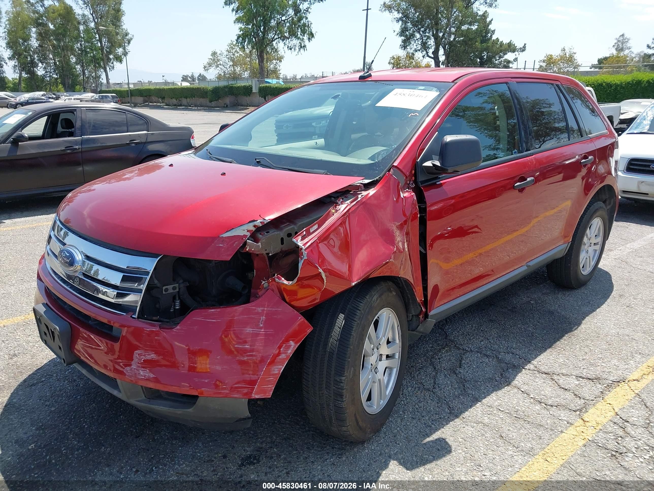 2007 Ford Edge Se Red vin: 2FMDK36CX7BB62933