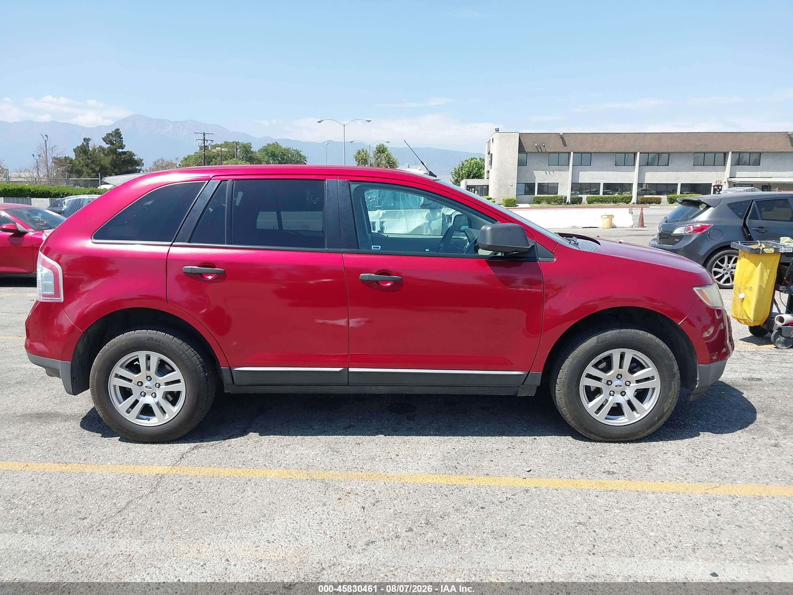 2007 Ford Edge Se Red vin: 2FMDK36CX7BB62933