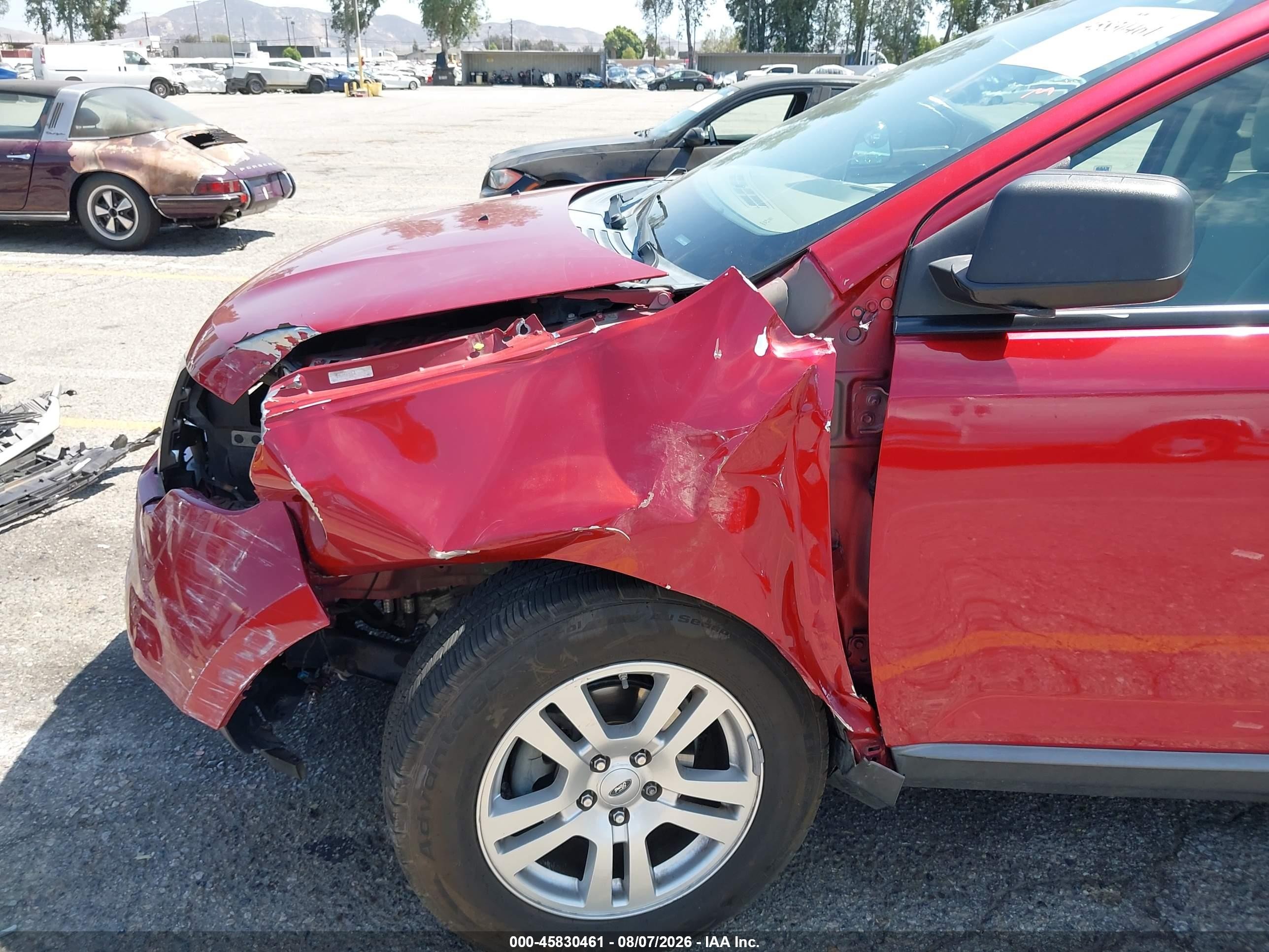 2007 Ford Edge Se Red vin: 2FMDK36CX7BB62933