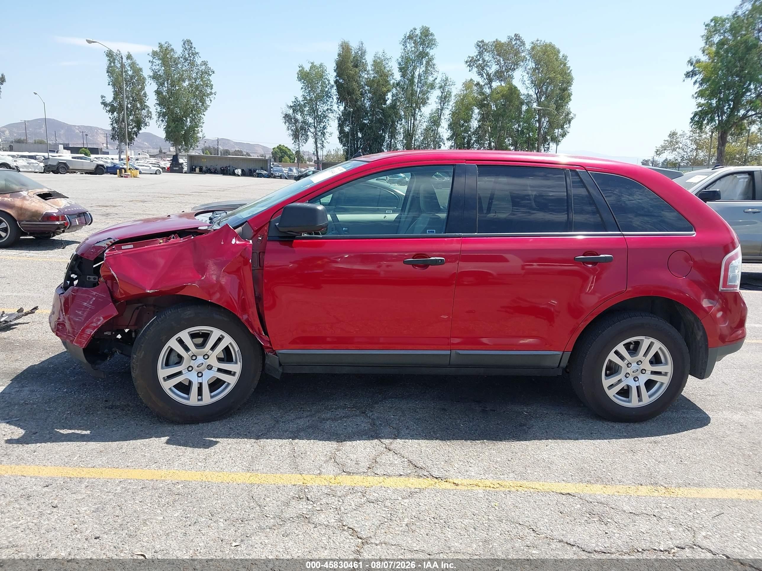 2007 Ford Edge Se Red vin: 2FMDK36CX7BB62933