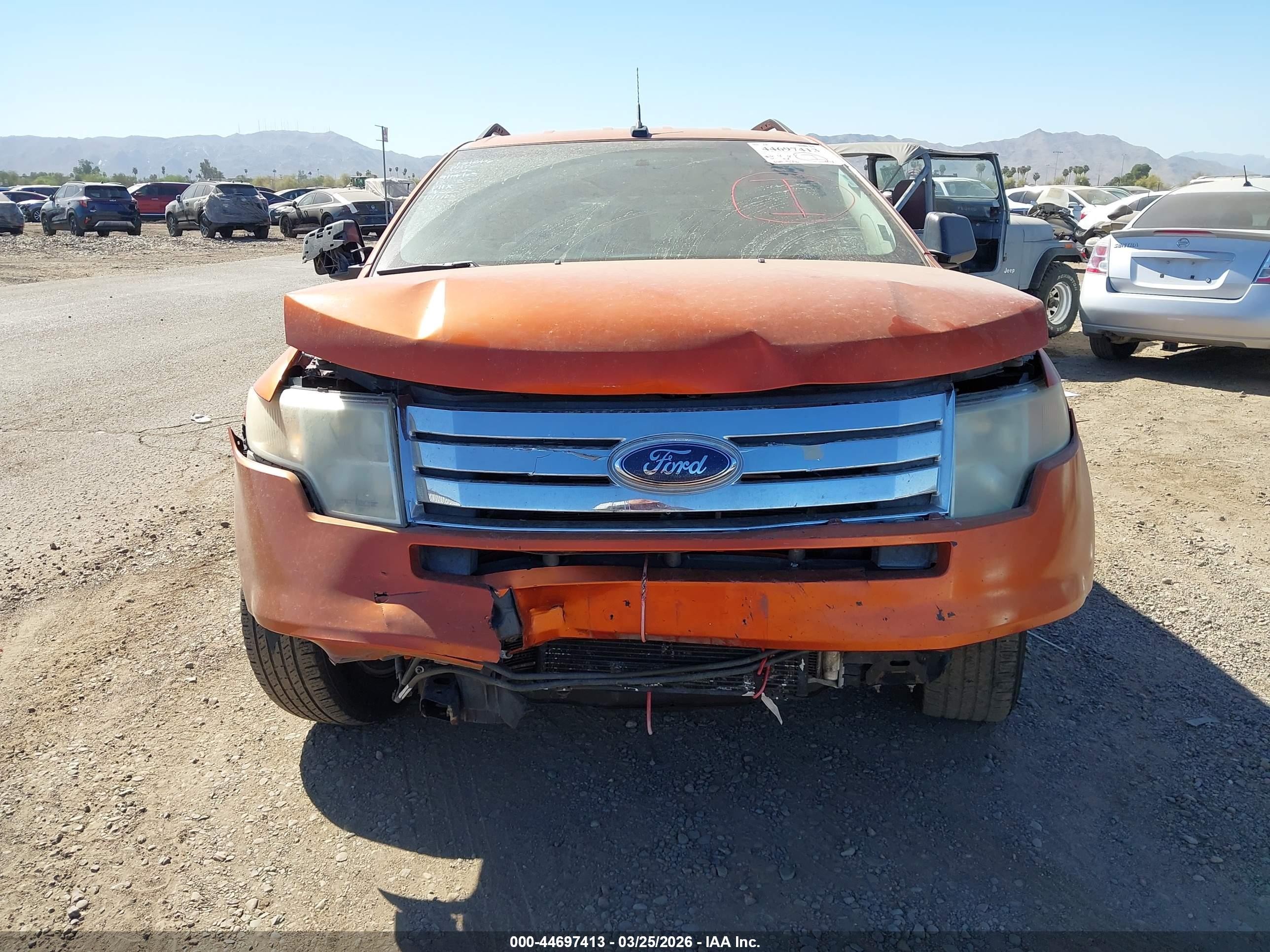 2008 Ford Edge Se Orange vin: 2FMDK36CX8BA11446