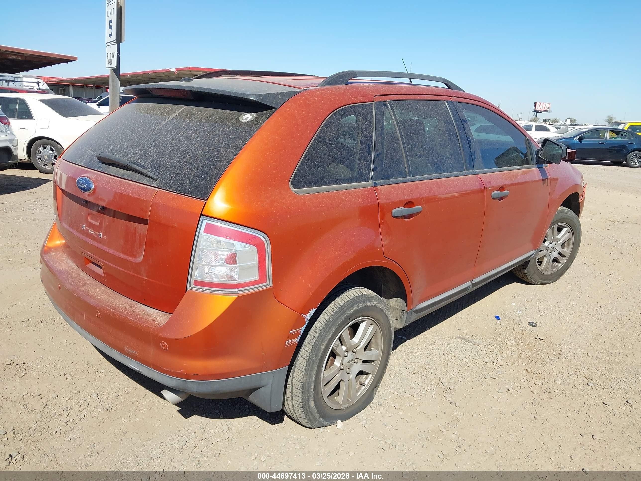 2008 Ford Edge Se Orange vin: 2FMDK36CX8BA11446