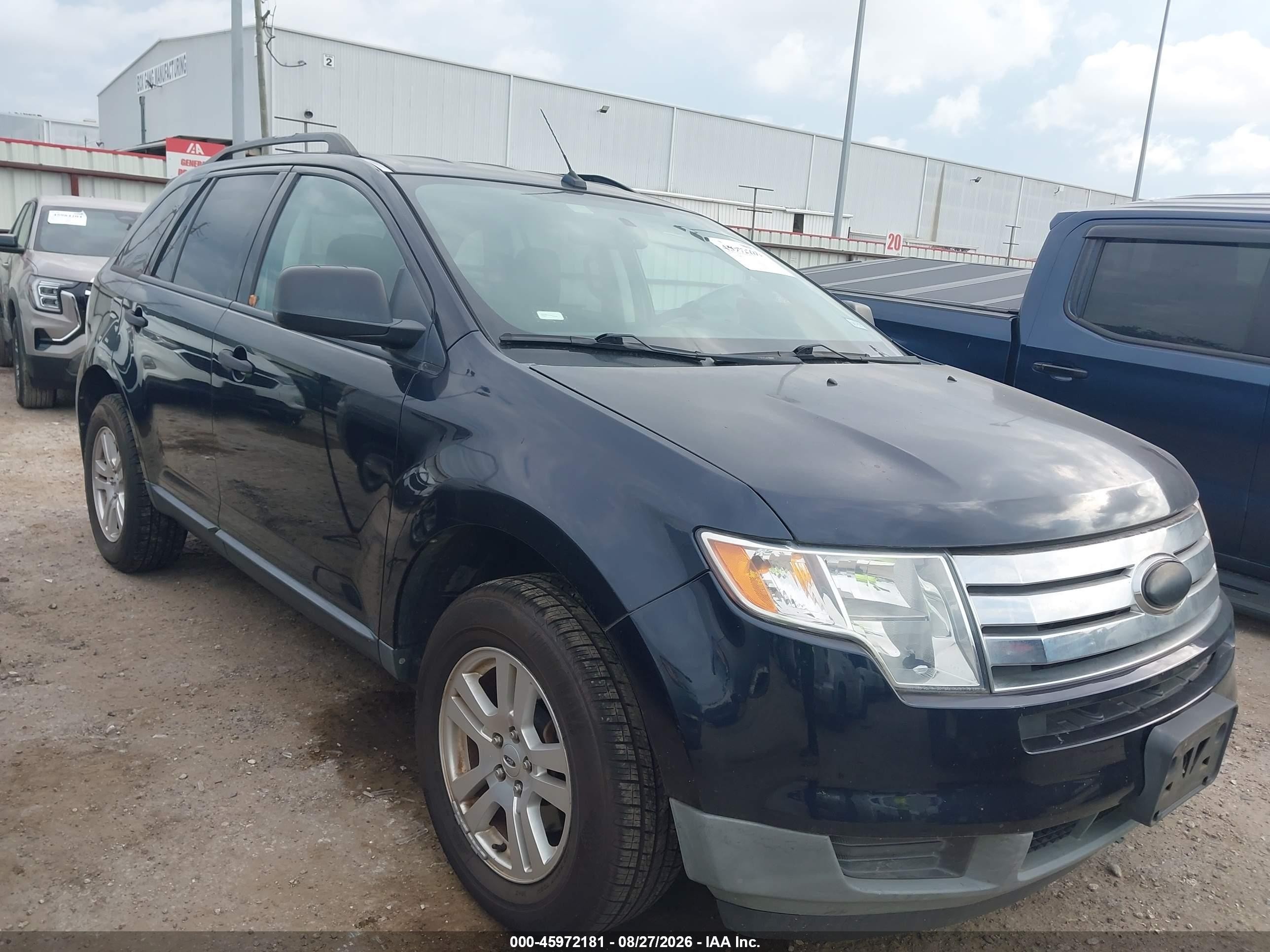 2009 Ford Edge Se Черный vin: 2FMDK36CX9BA95768