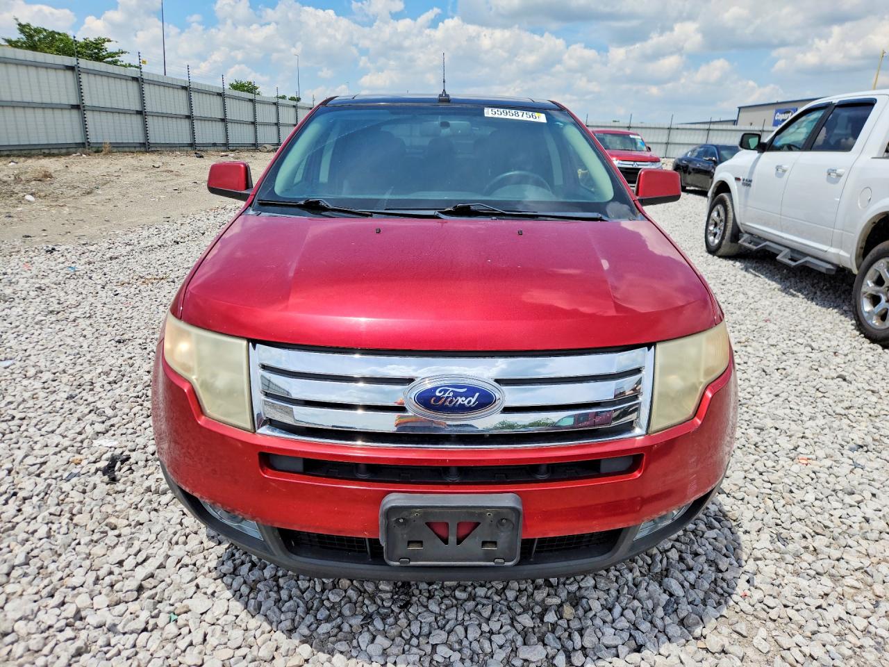 2007 Ford Edge Sel Red vin: 2FMDK38C07BA94431