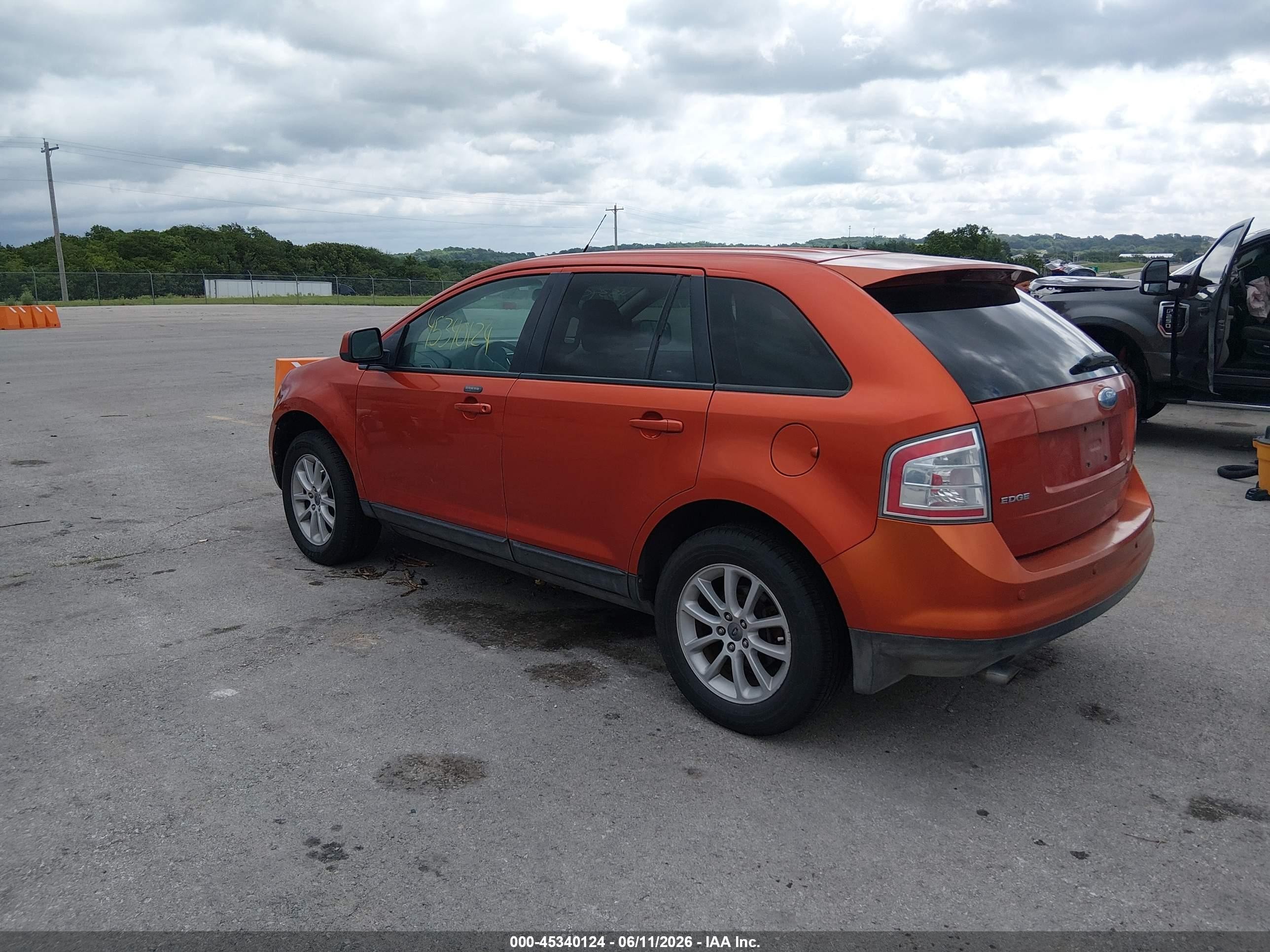 2007 Ford Edge Sel Orange vin: 2FMDK38C07BA99564