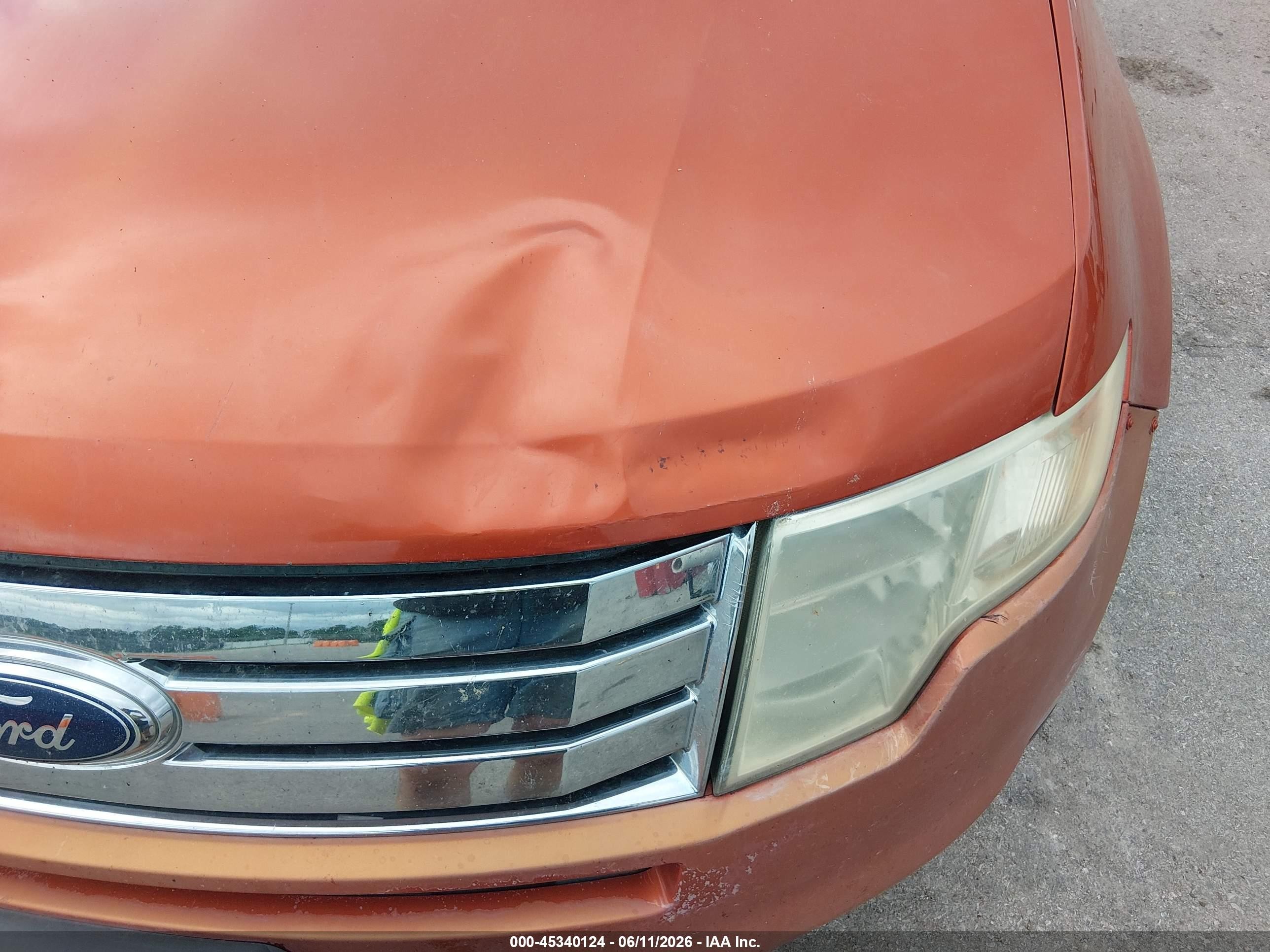 2007 Ford Edge Sel Orange vin: 2FMDK38C07BA99564