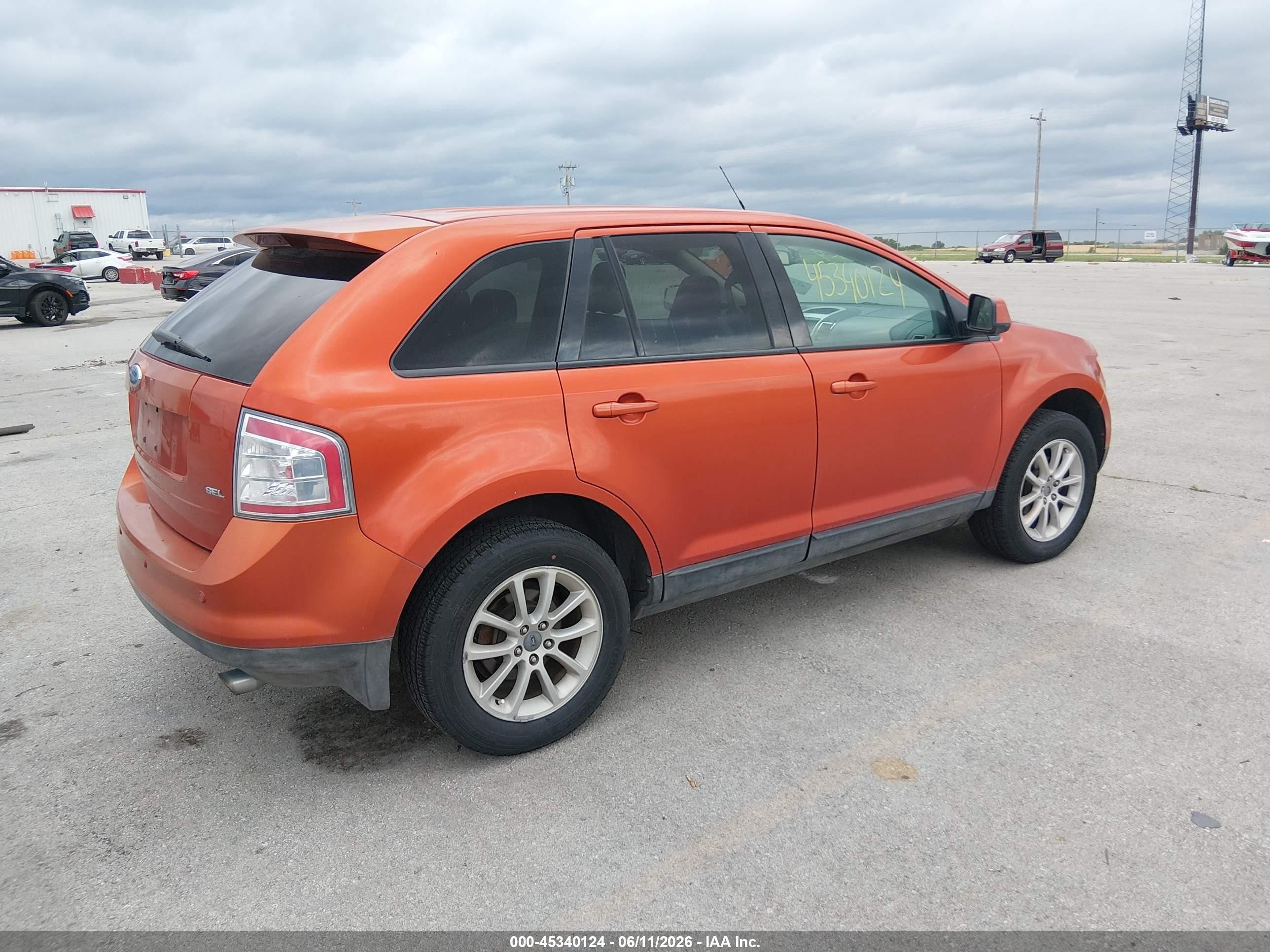 2007 Ford Edge Sel Orange vin: 2FMDK38C07BA99564