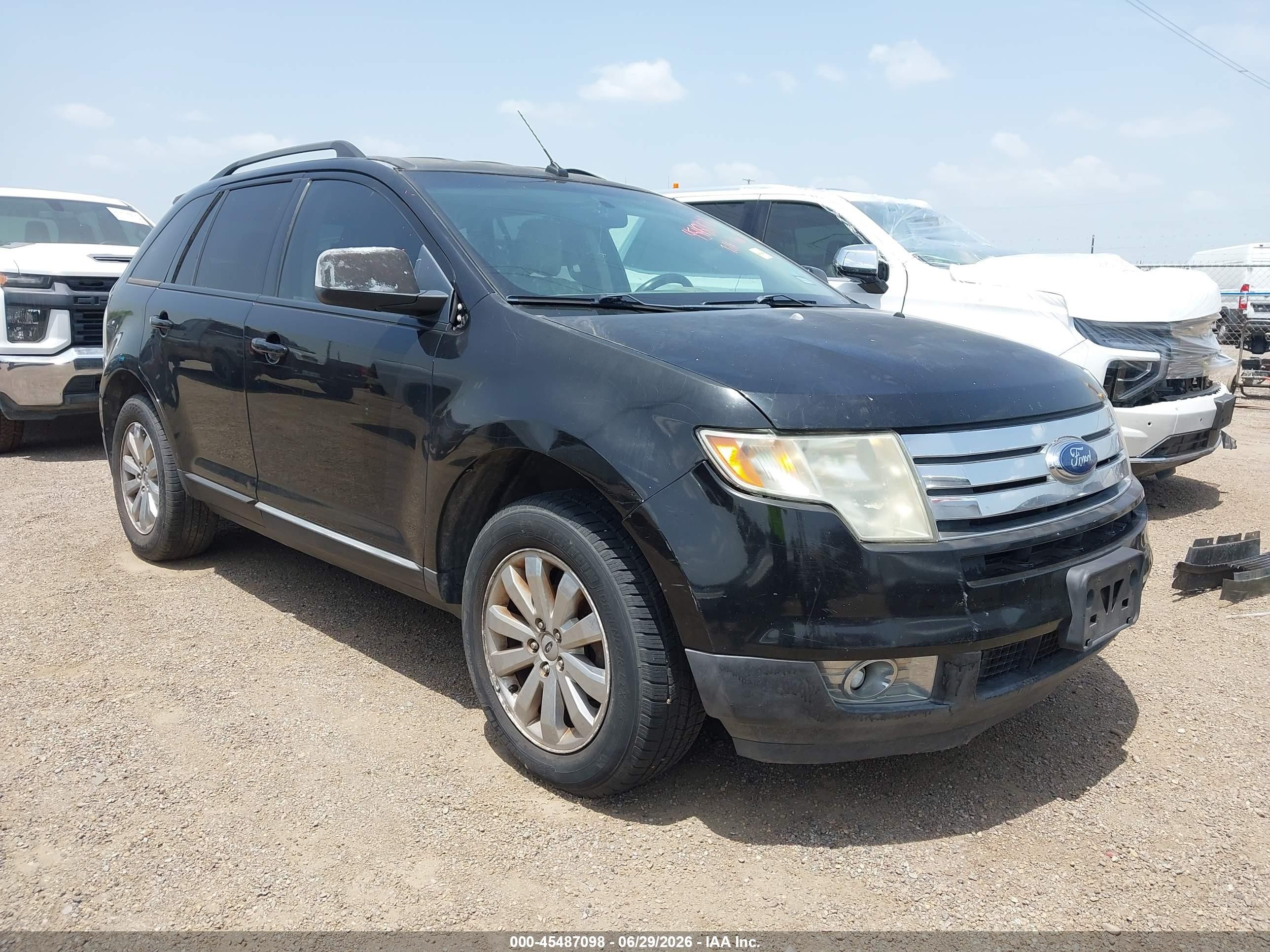 2007 Ford Edge Sel Black vin: 2FMDK38C07BB60413