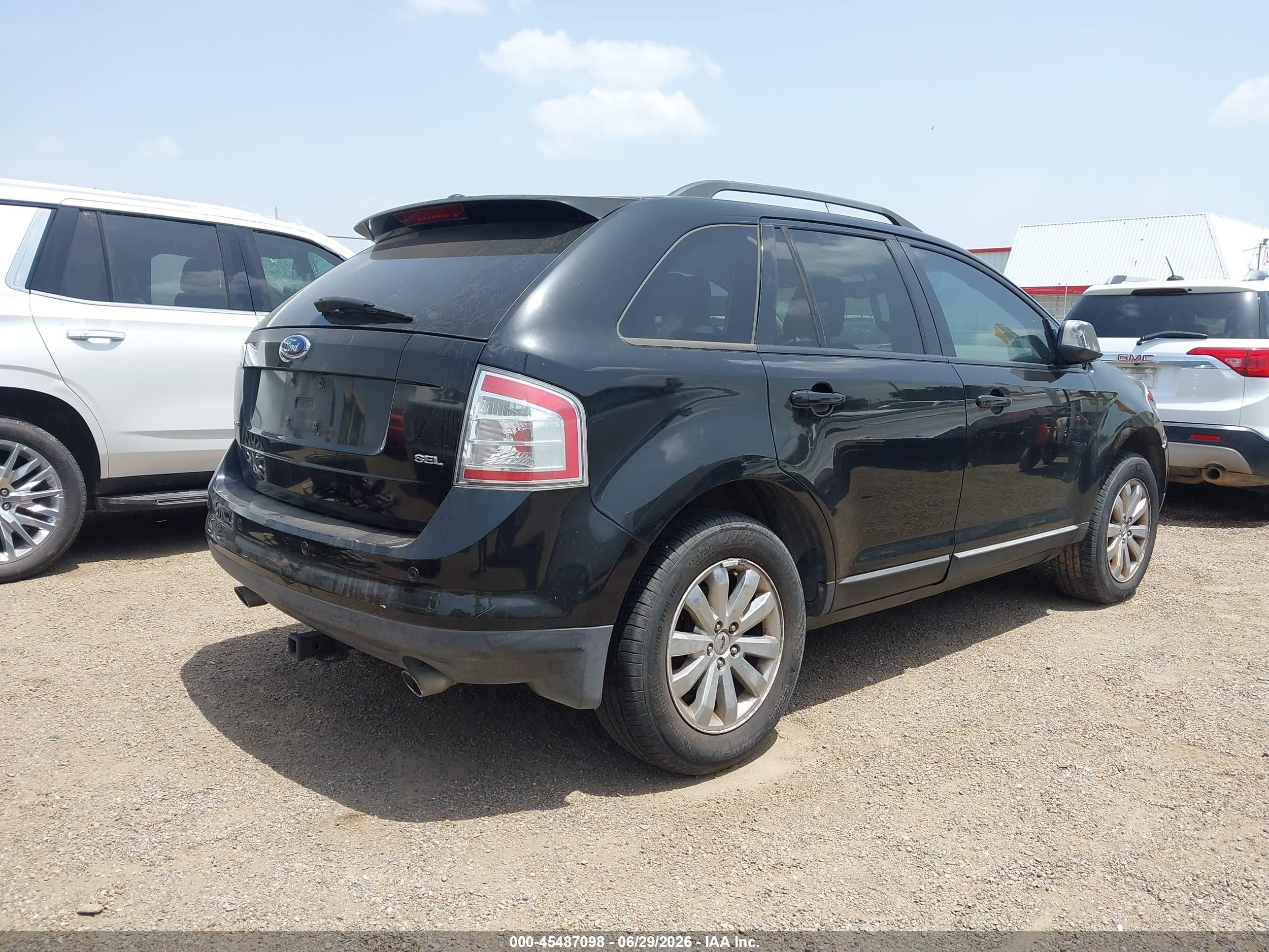 2007 Ford Edge Sel Black vin: 2FMDK38C07BB60413