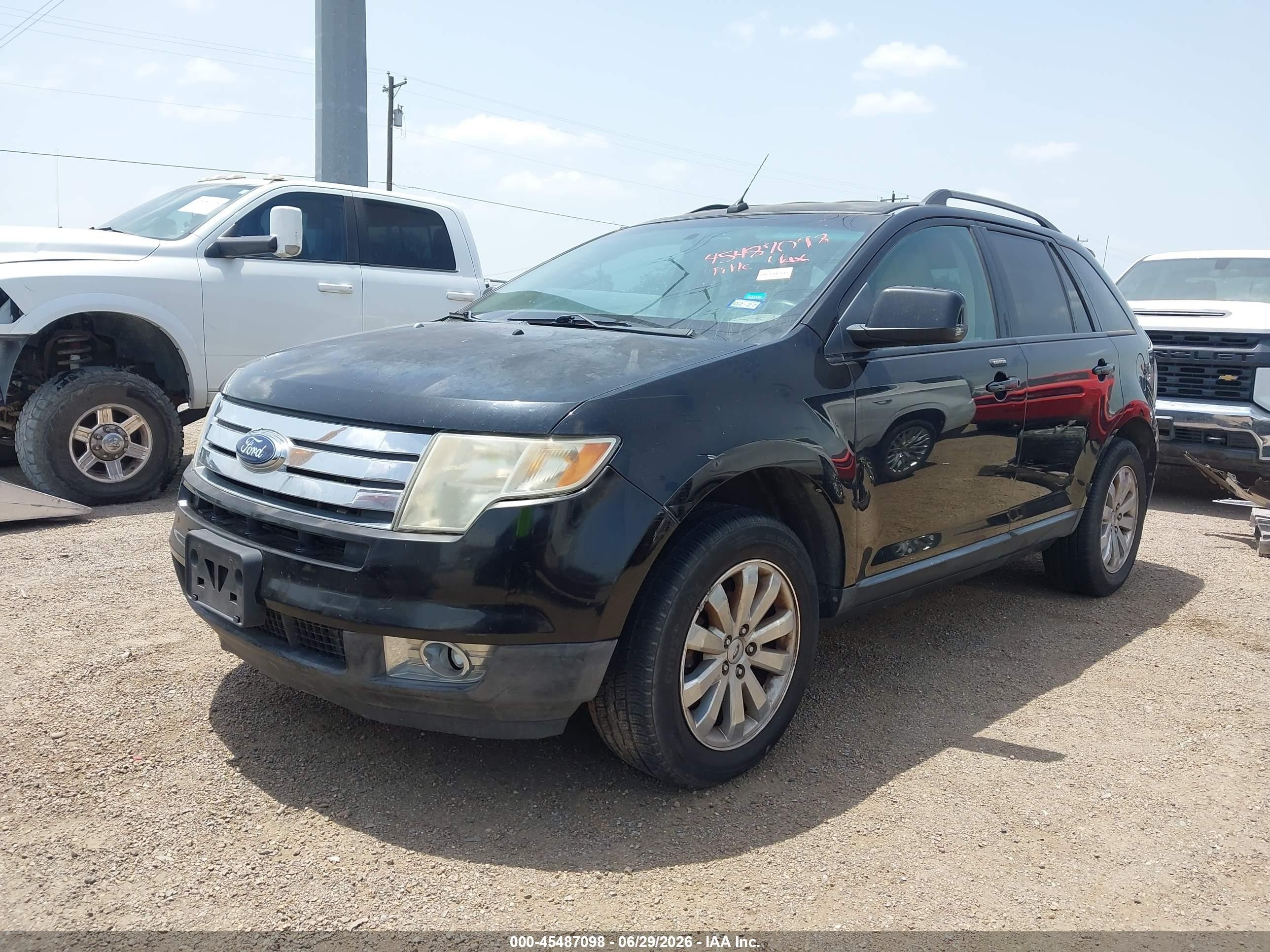 2007 Ford Edge Sel Black vin: 2FMDK38C07BB60413