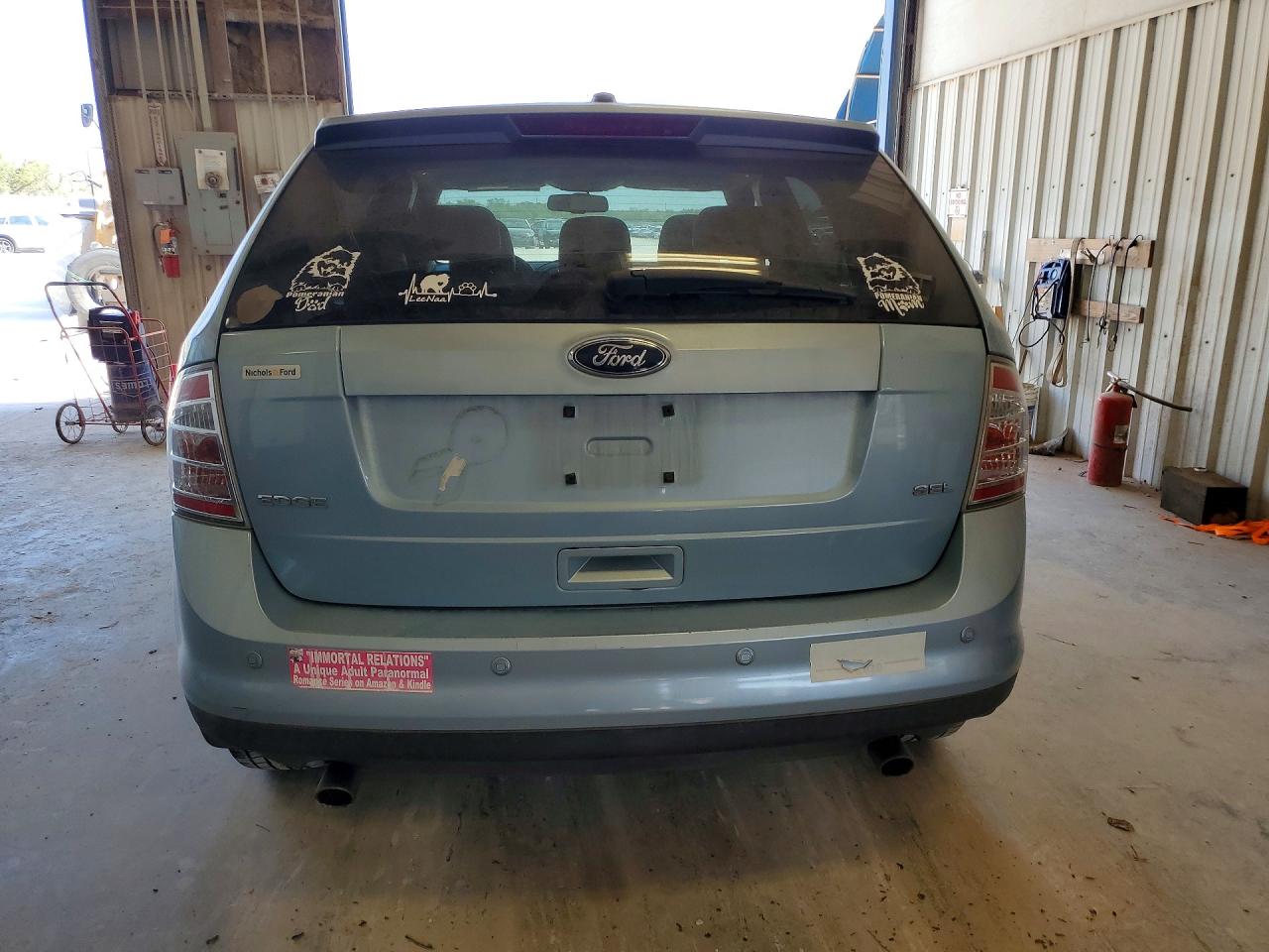 2008 Ford Edge Sel Blue vin: 2FMDK38C08BA54240