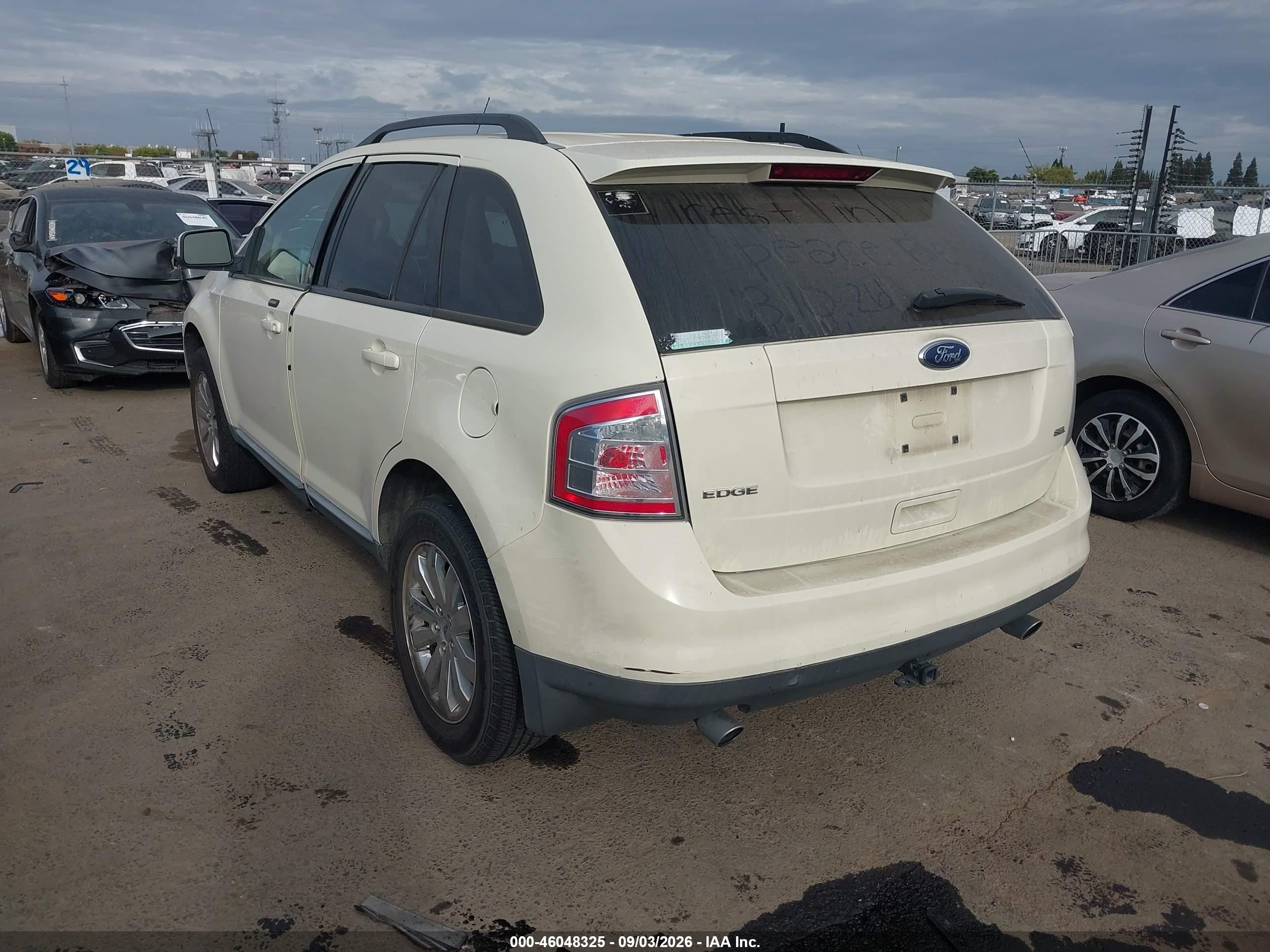 2008 Ford Edge Sel White vin: 2FMDK38C08BA94690