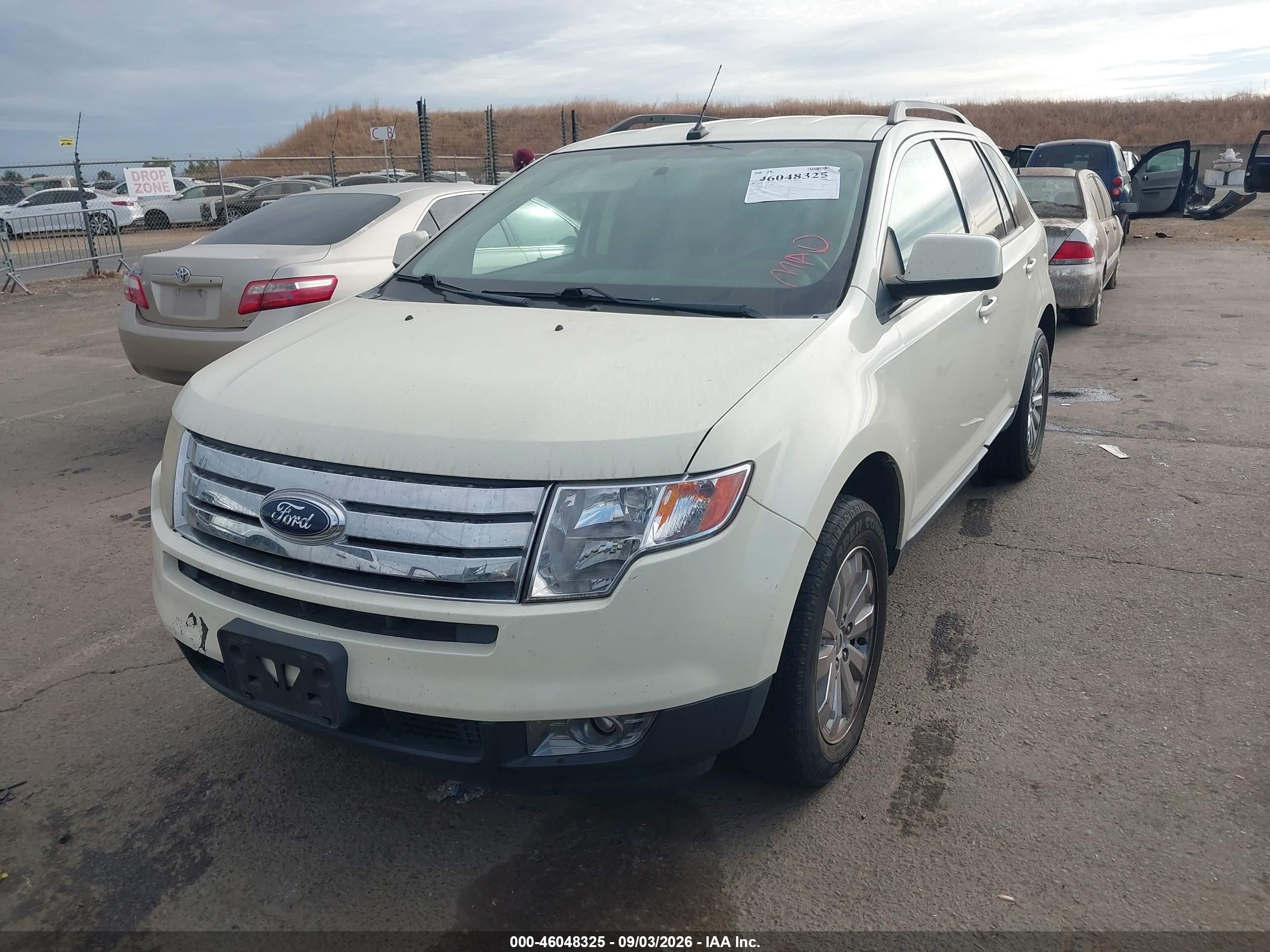 2008 Ford Edge Sel White vin: 2FMDK38C08BA94690