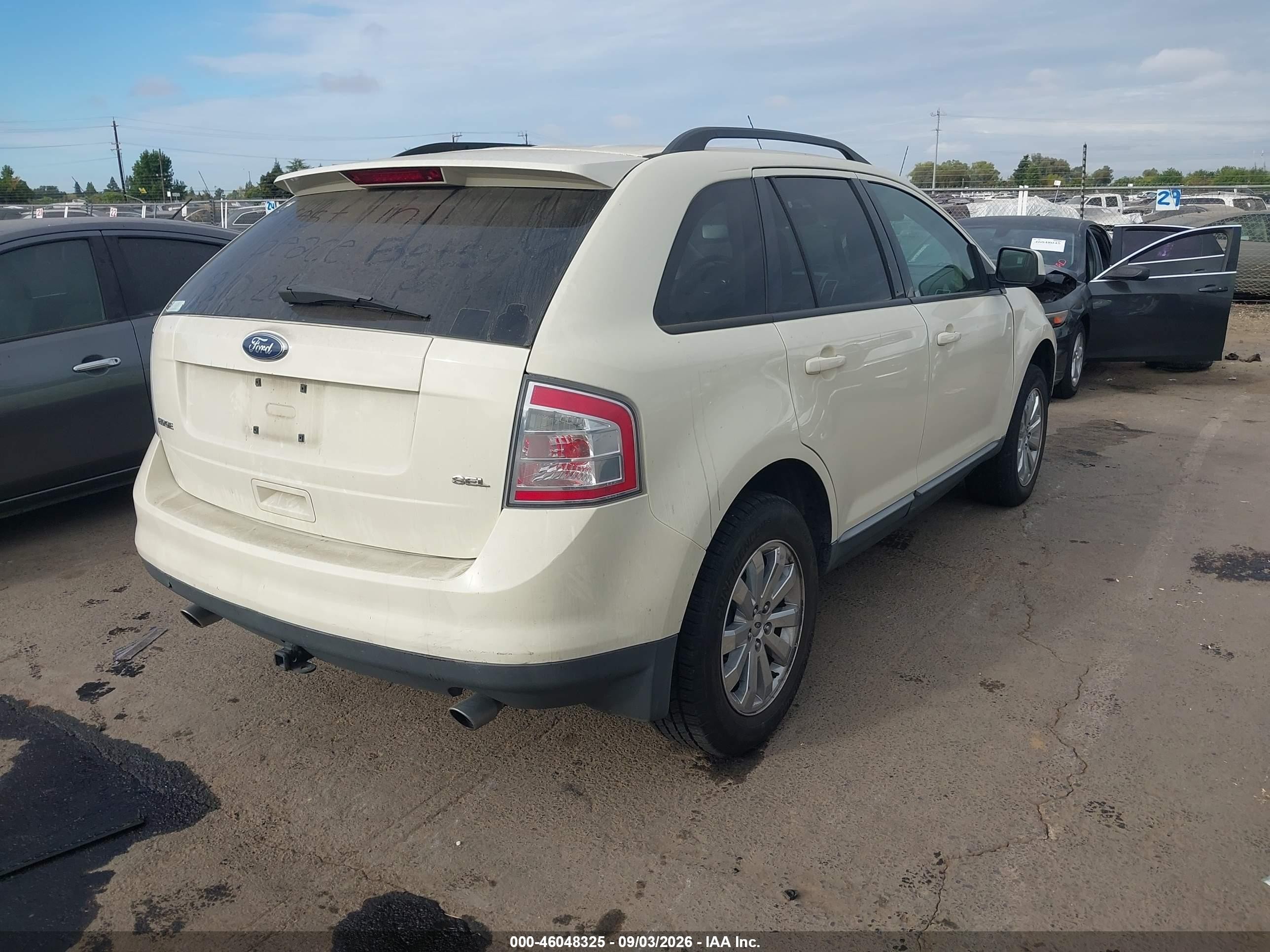 2008 Ford Edge Sel White vin: 2FMDK38C08BA94690