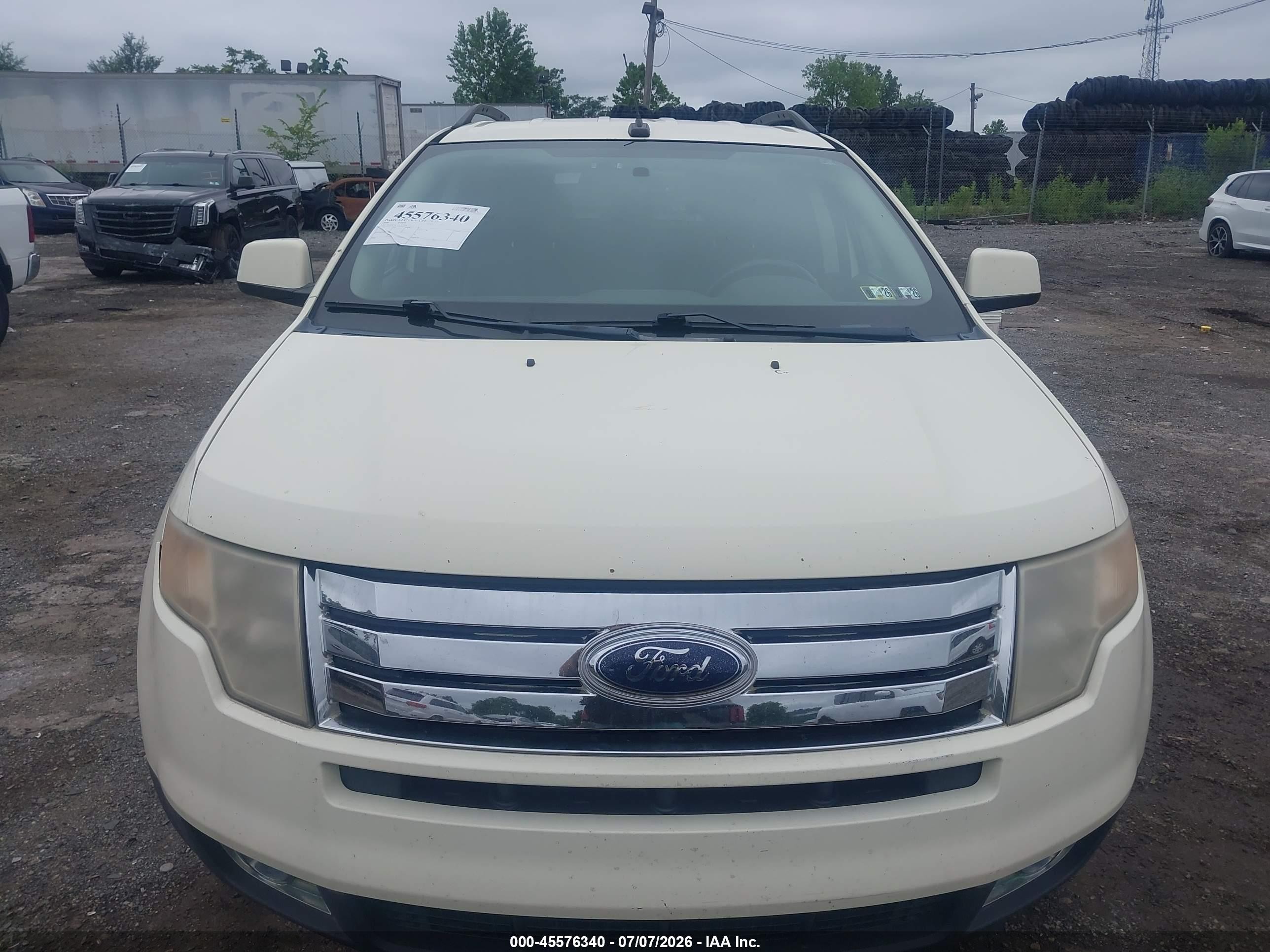 2008 Ford Edge Sel Cream vin: 2FMDK38C18BA77848