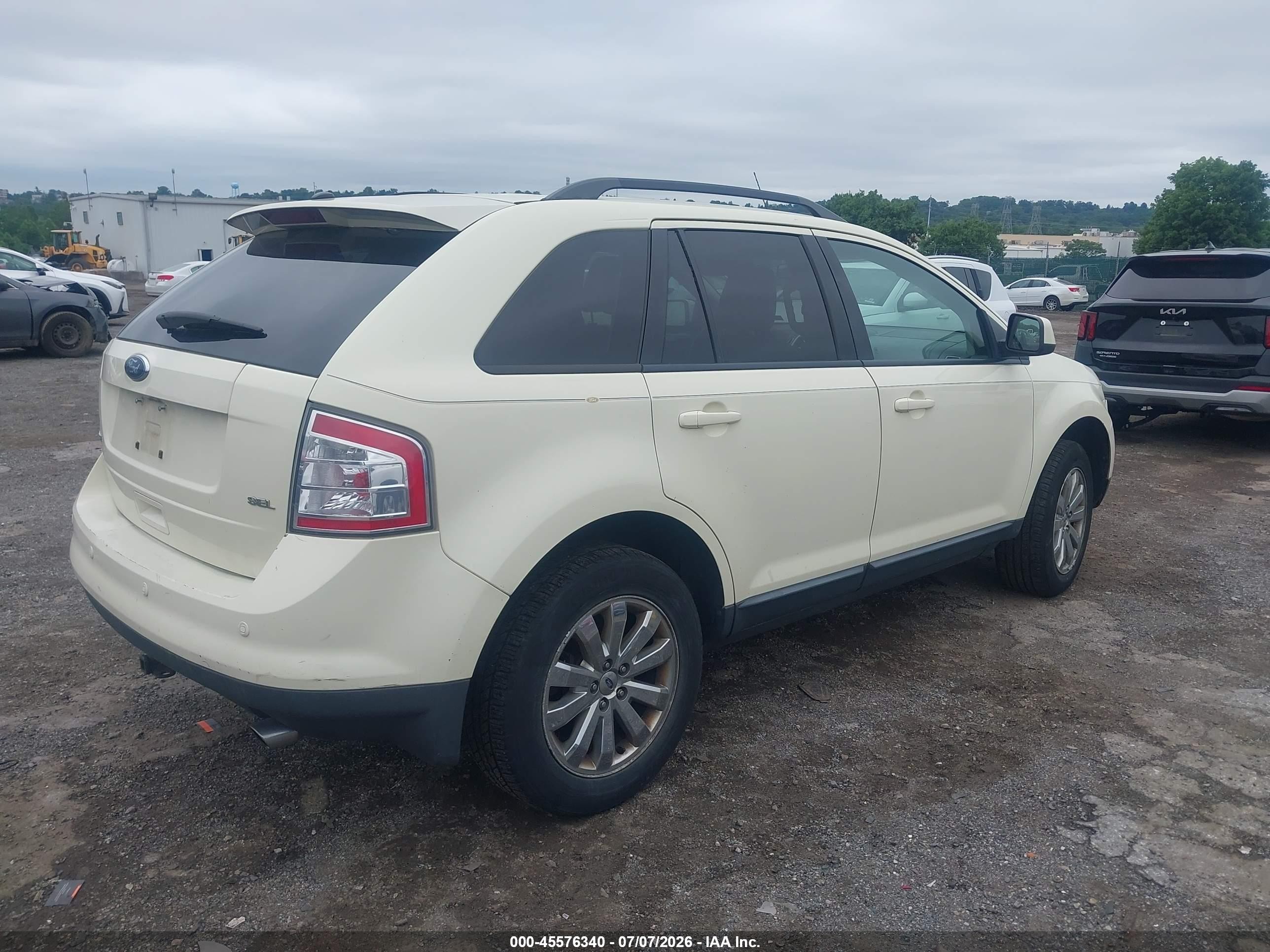 2008 Ford Edge Sel Cream vin: 2FMDK38C18BA77848