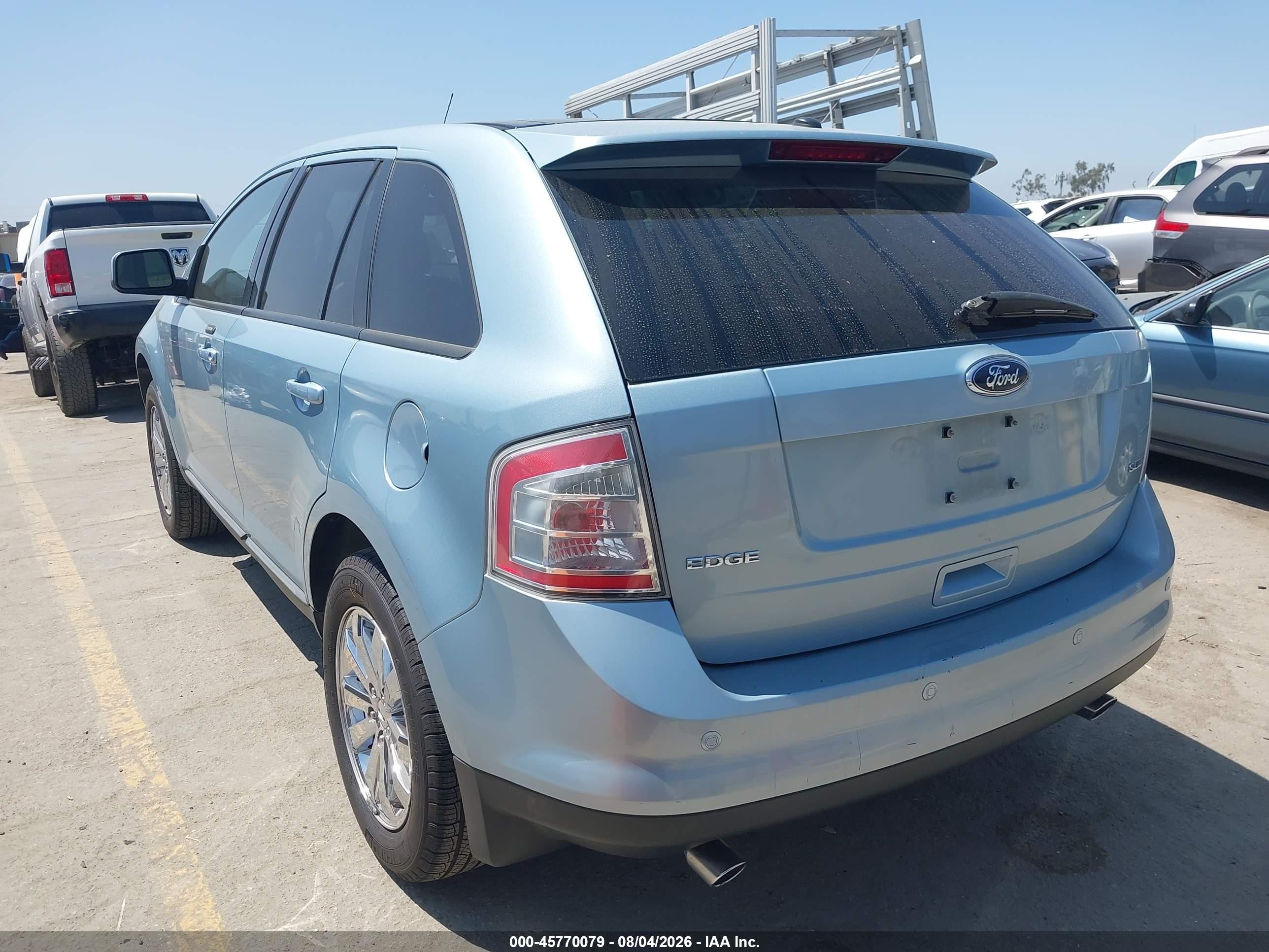2008 Ford Edge Sel Blue vin: 2FMDK38C18BB08273