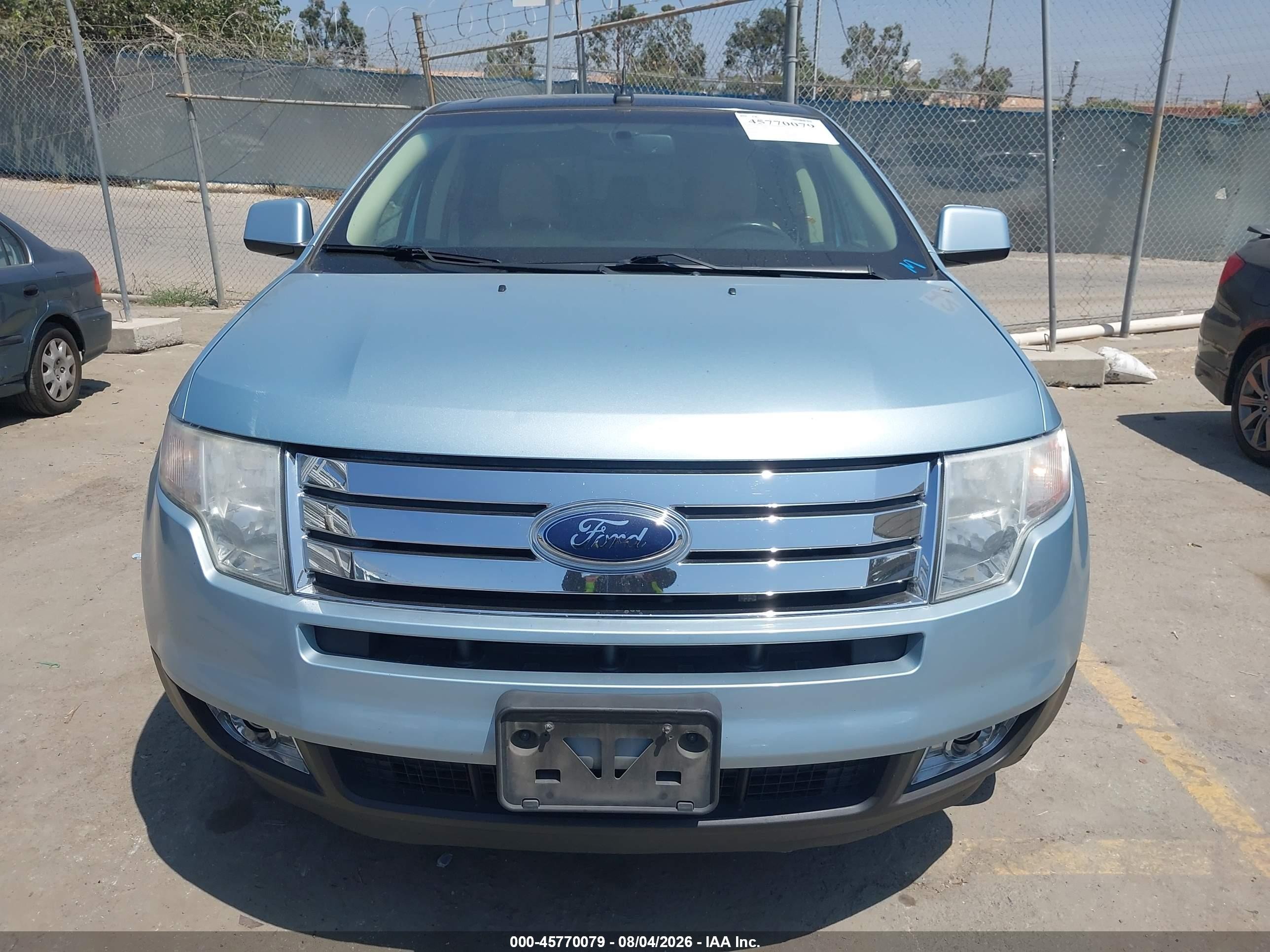2008 Ford Edge Sel Blue vin: 2FMDK38C18BB08273
