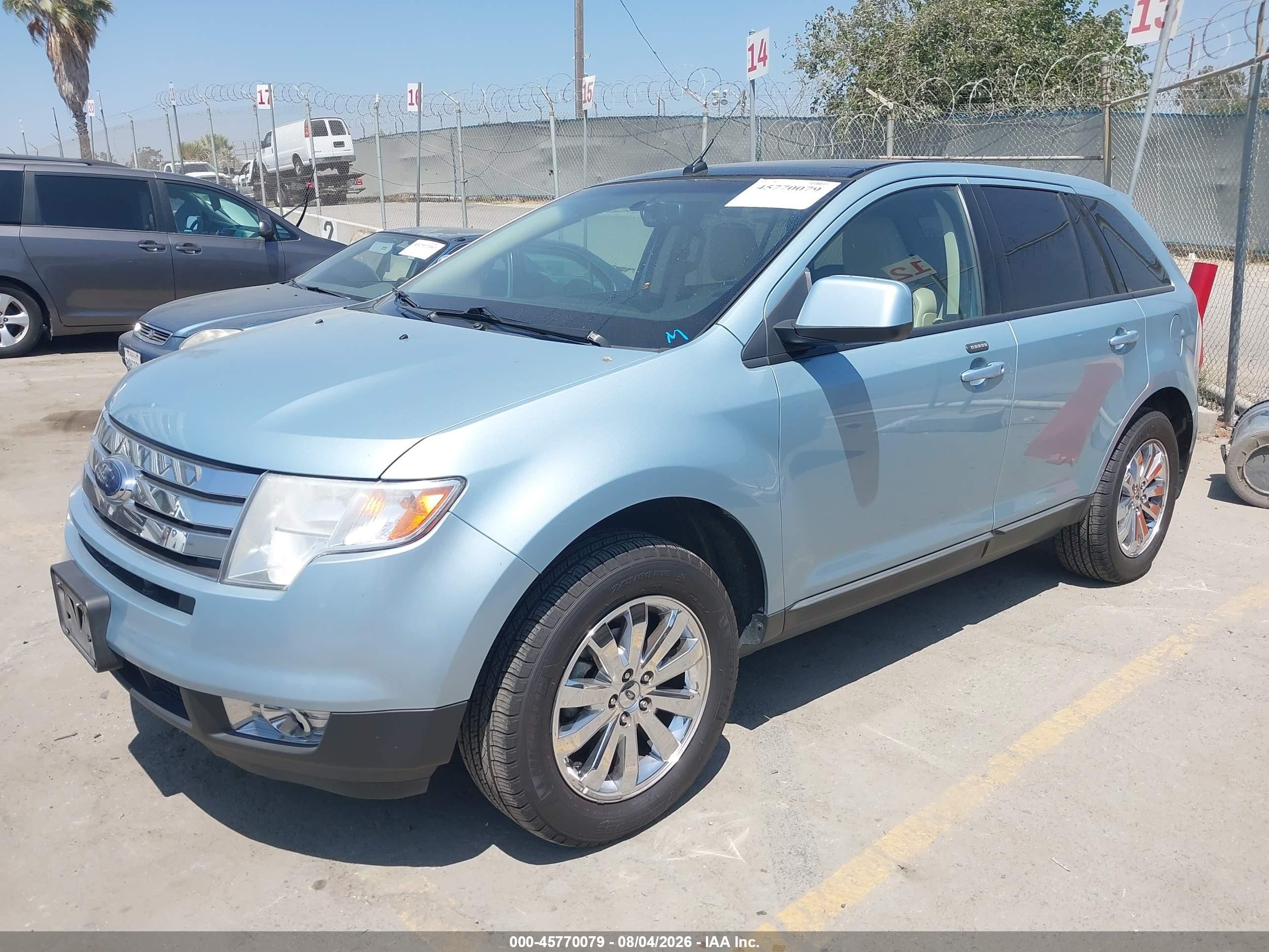 2008 Ford Edge Sel Blue vin: 2FMDK38C18BB08273