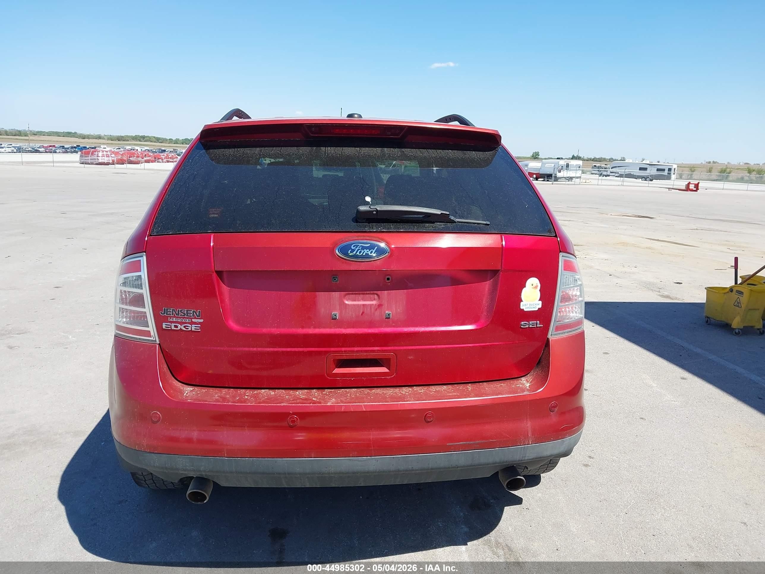 2009 Ford Edge Sel Red vin: 2FMDK38C19BA81237