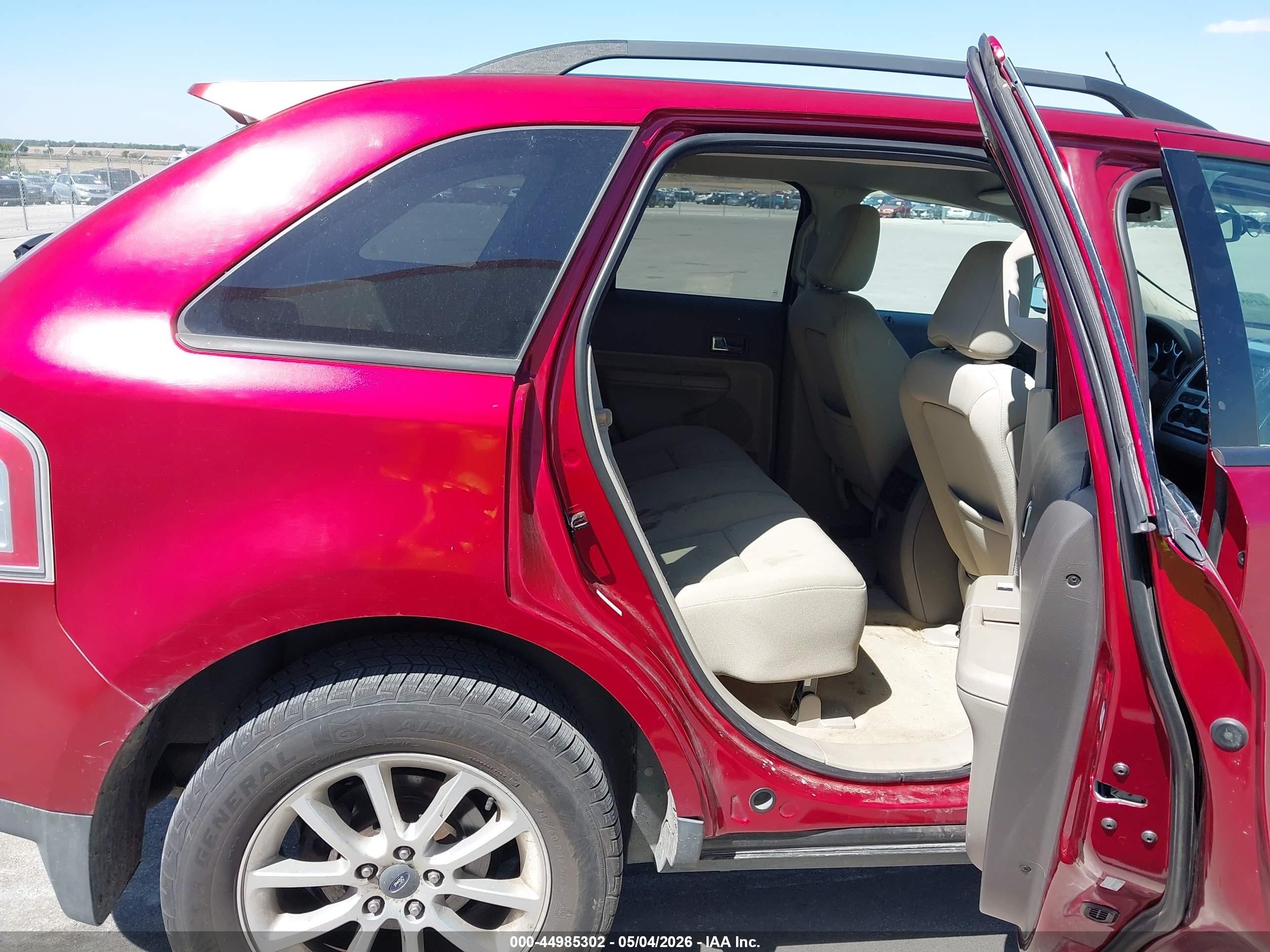 2009 Ford Edge Sel Red vin: 2FMDK38C19BA81237