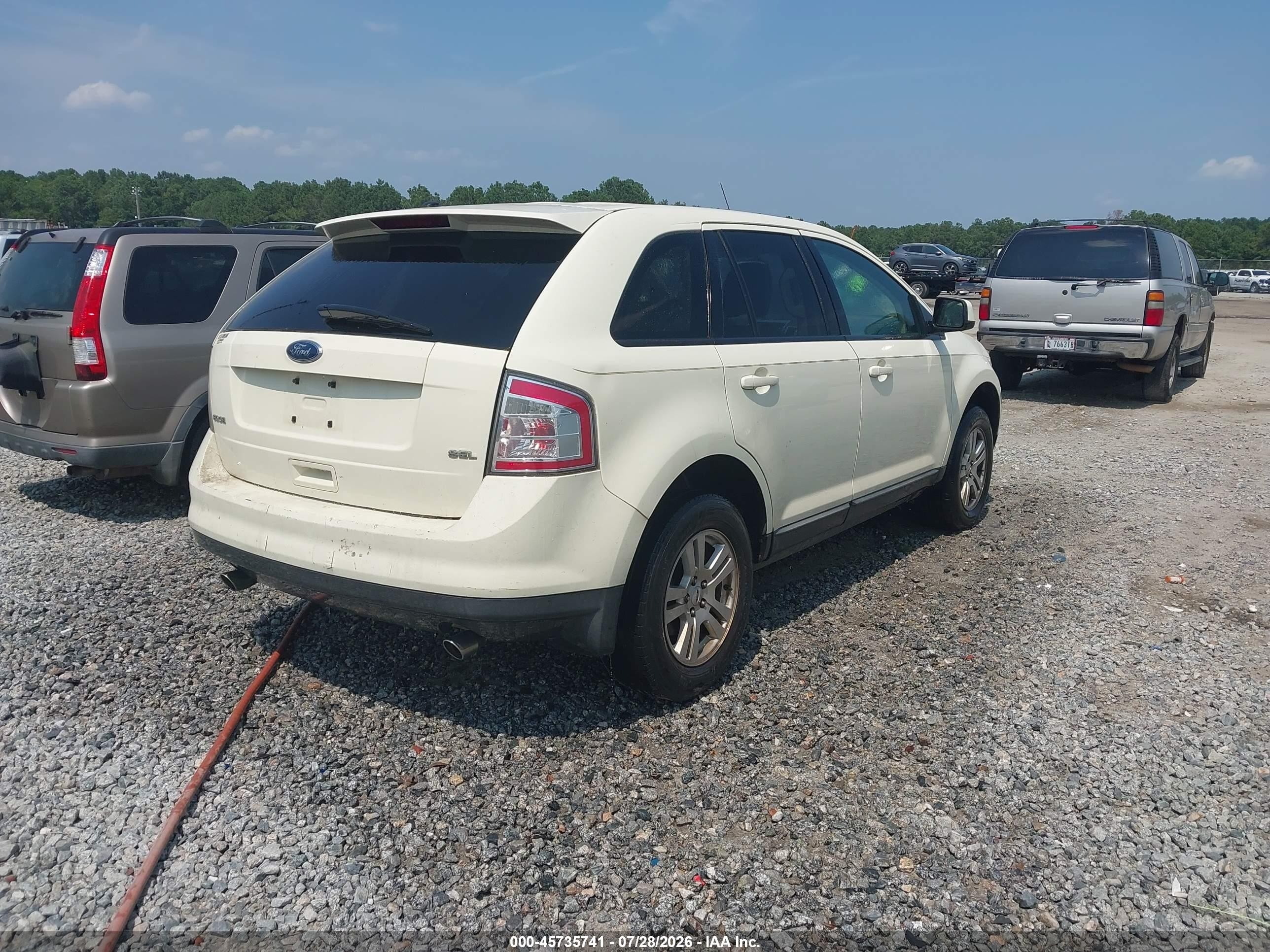2008 Ford Edge Sel Cream vin: 2FMDK38C28BA41019