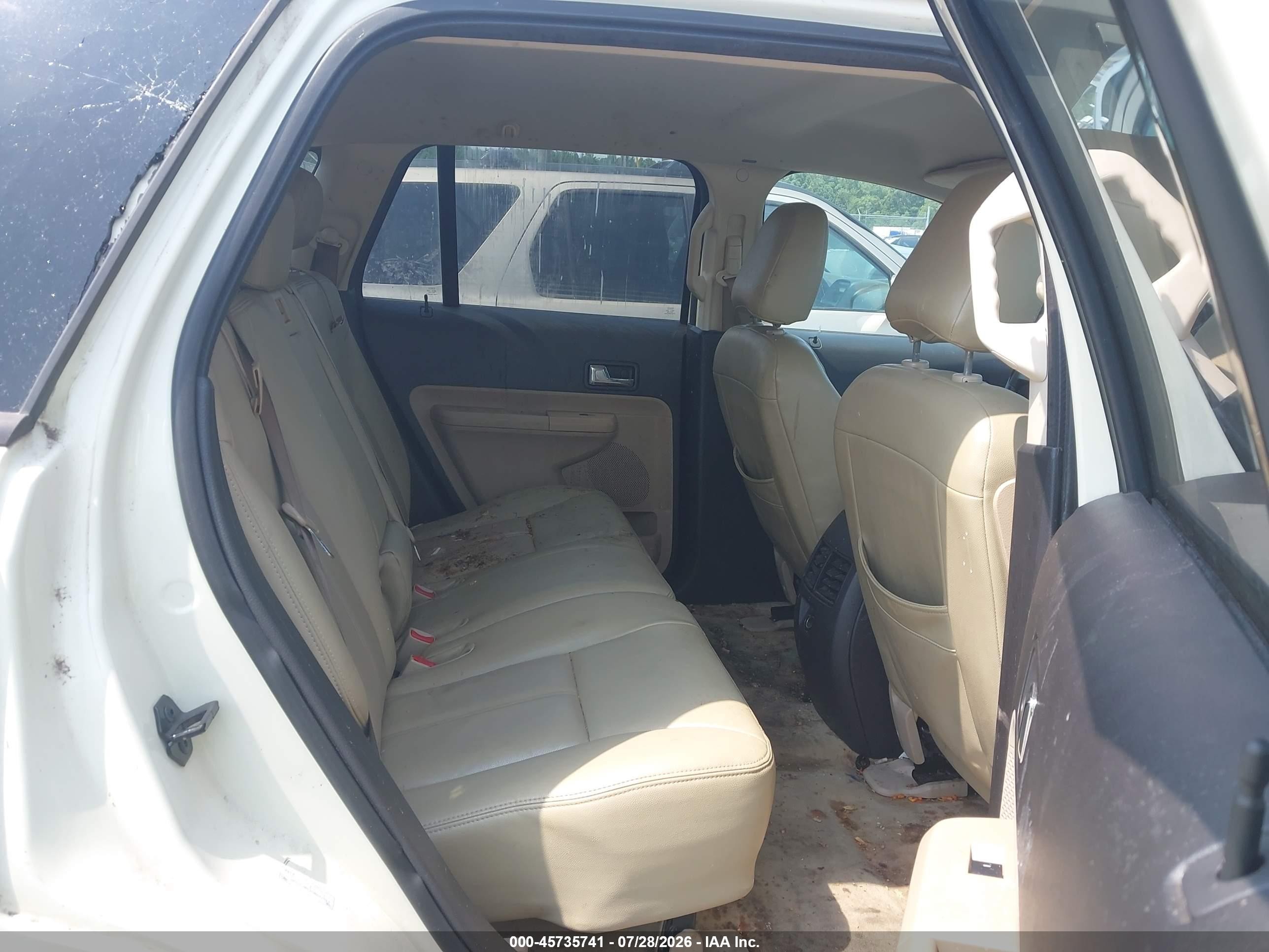 2008 Ford Edge Sel Cream vin: 2FMDK38C28BA41019