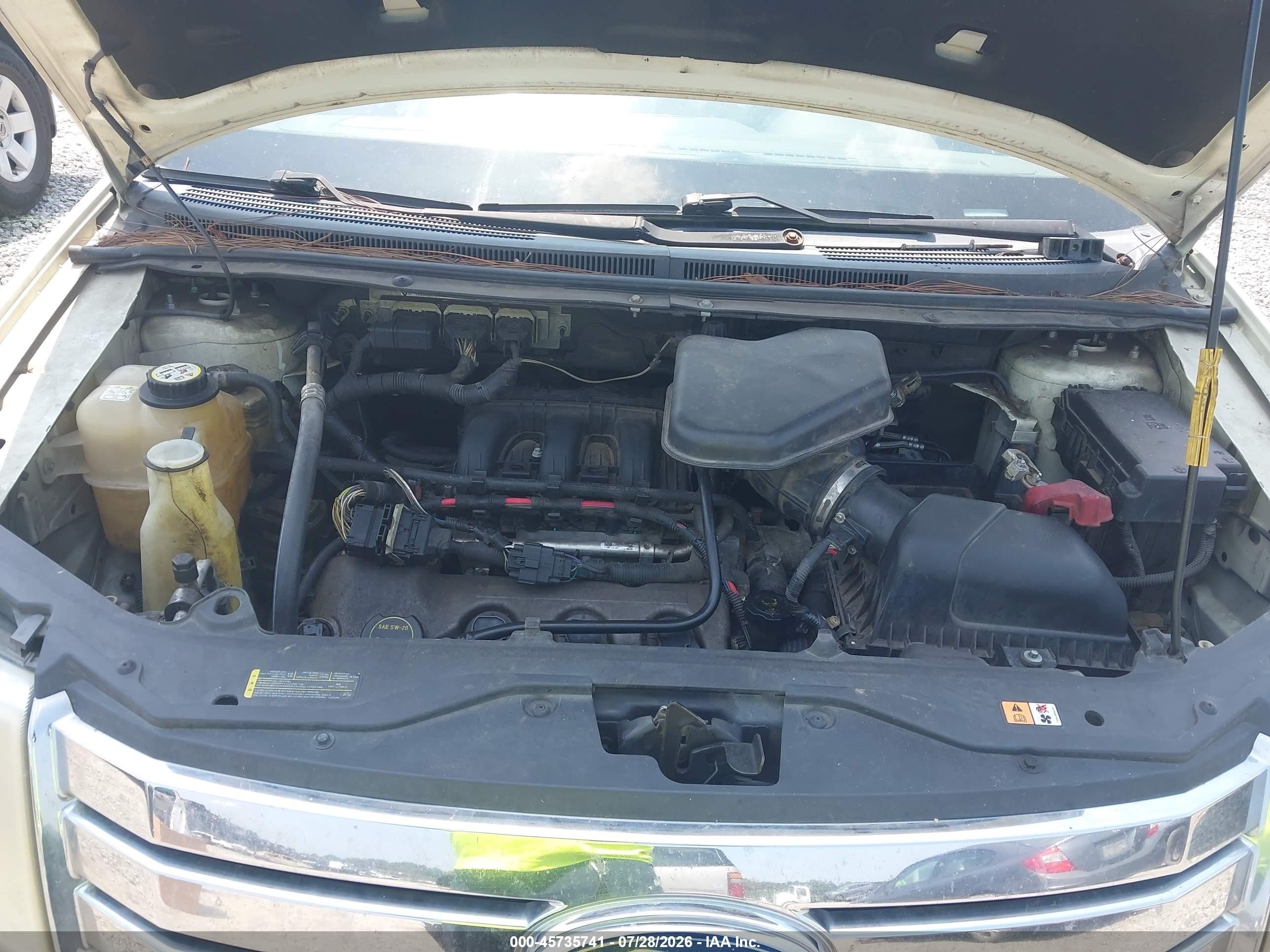 2008 Ford Edge Sel Cream vin: 2FMDK38C28BA41019