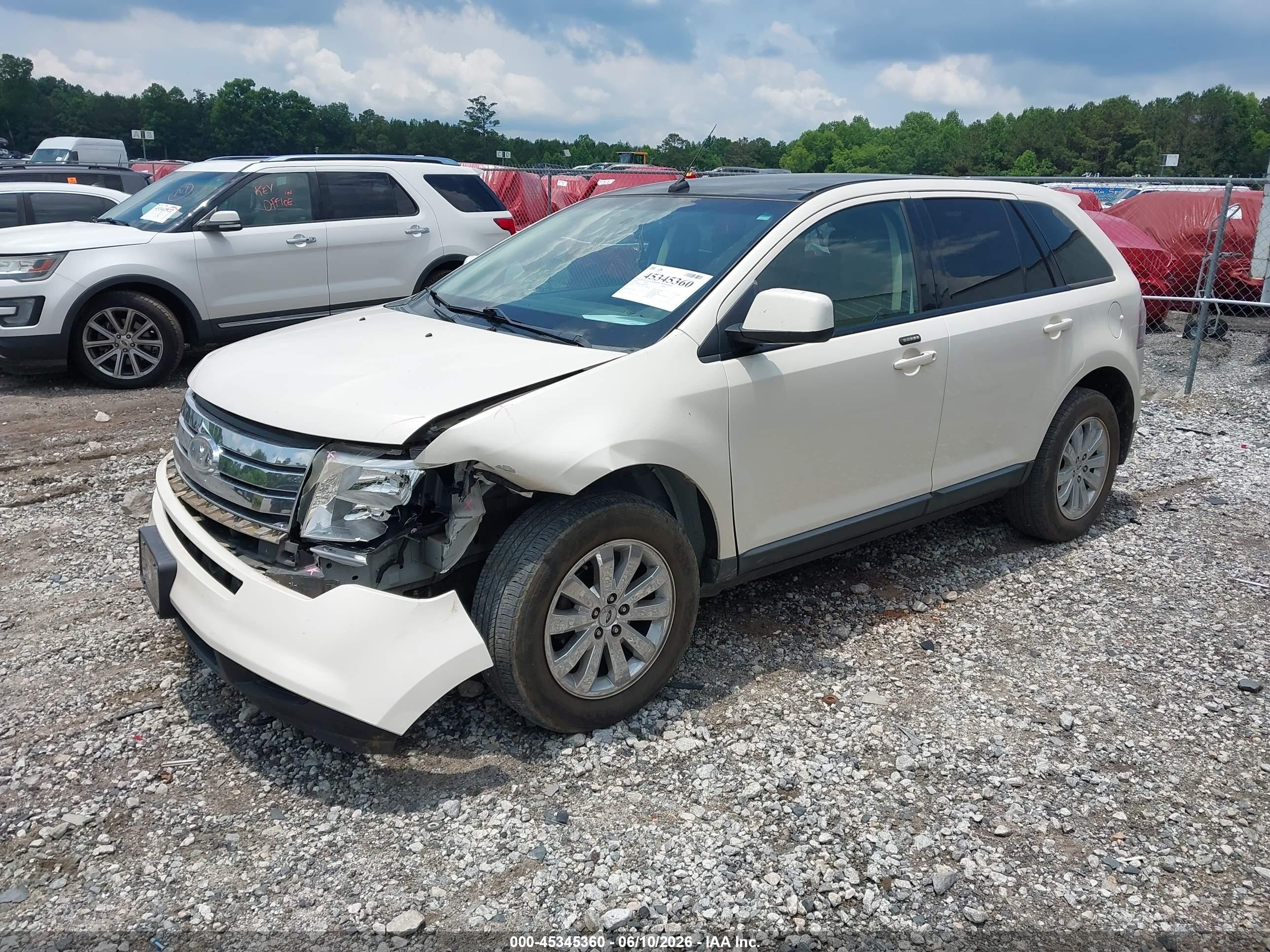 2008 Ford Edge Sel Cream vin: 2FMDK38C28BB02398