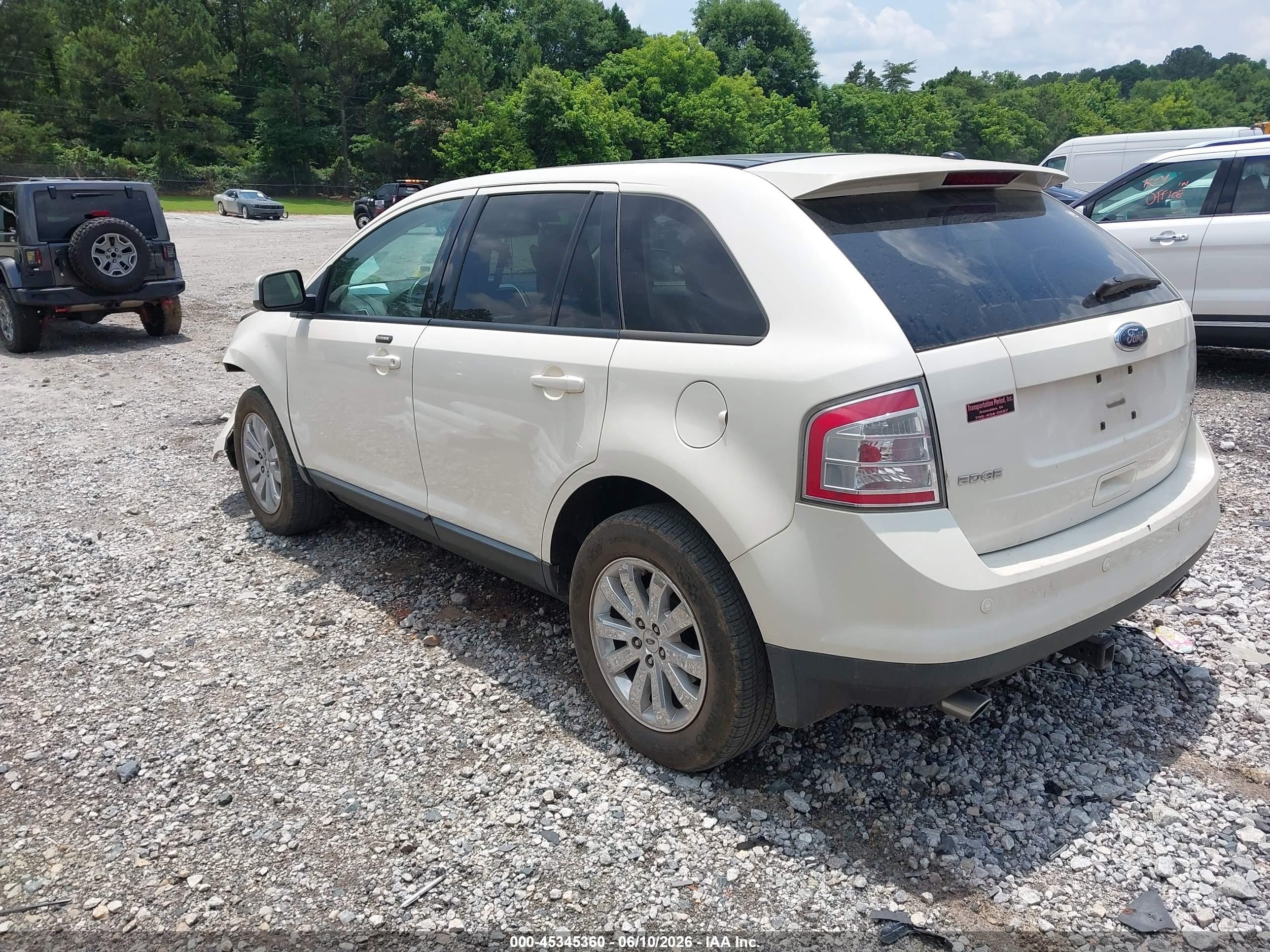 2008 Ford Edge Sel Cream vin: 2FMDK38C28BB02398