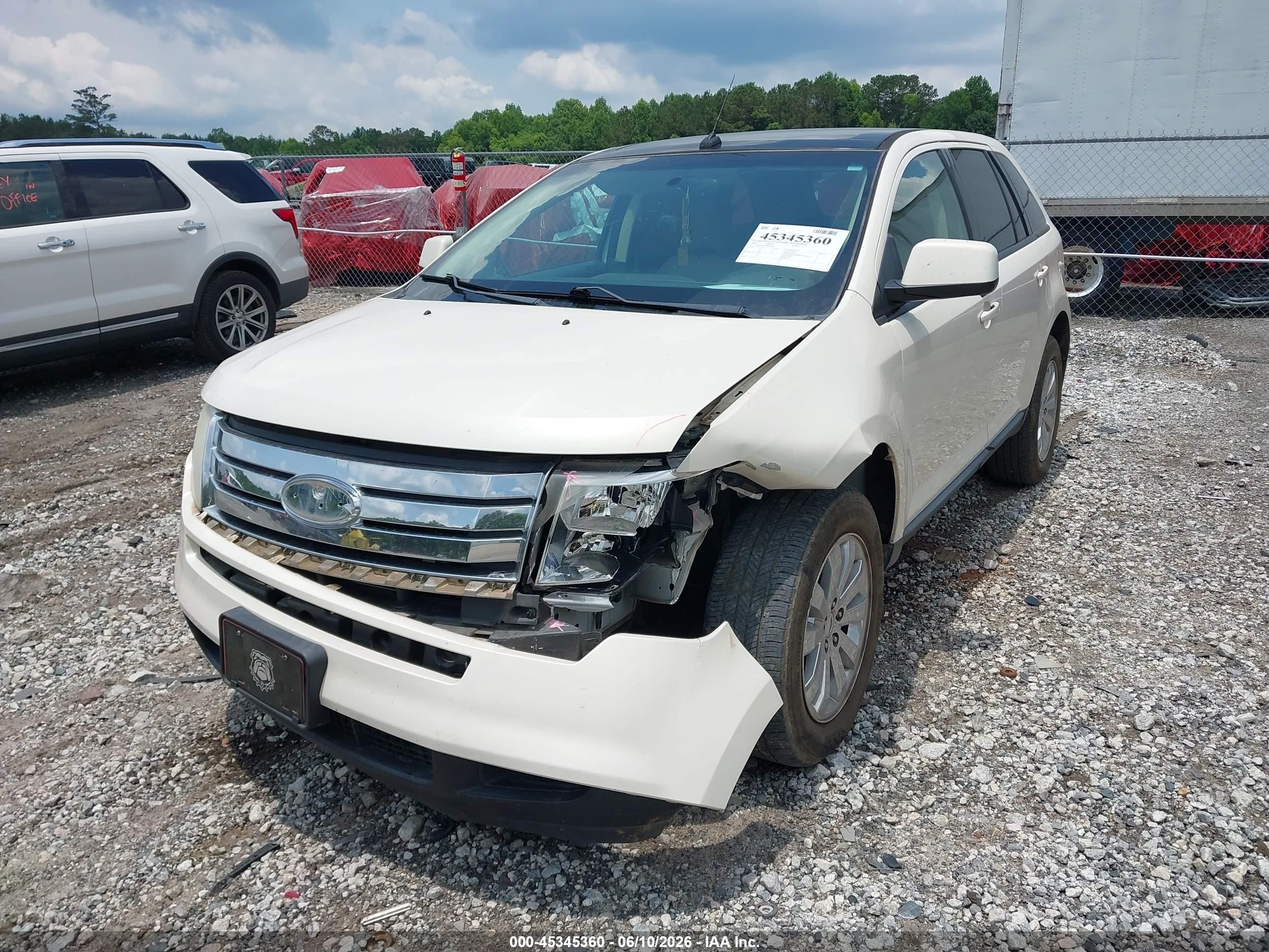 2008 Ford Edge Sel Cream vin: 2FMDK38C28BB02398