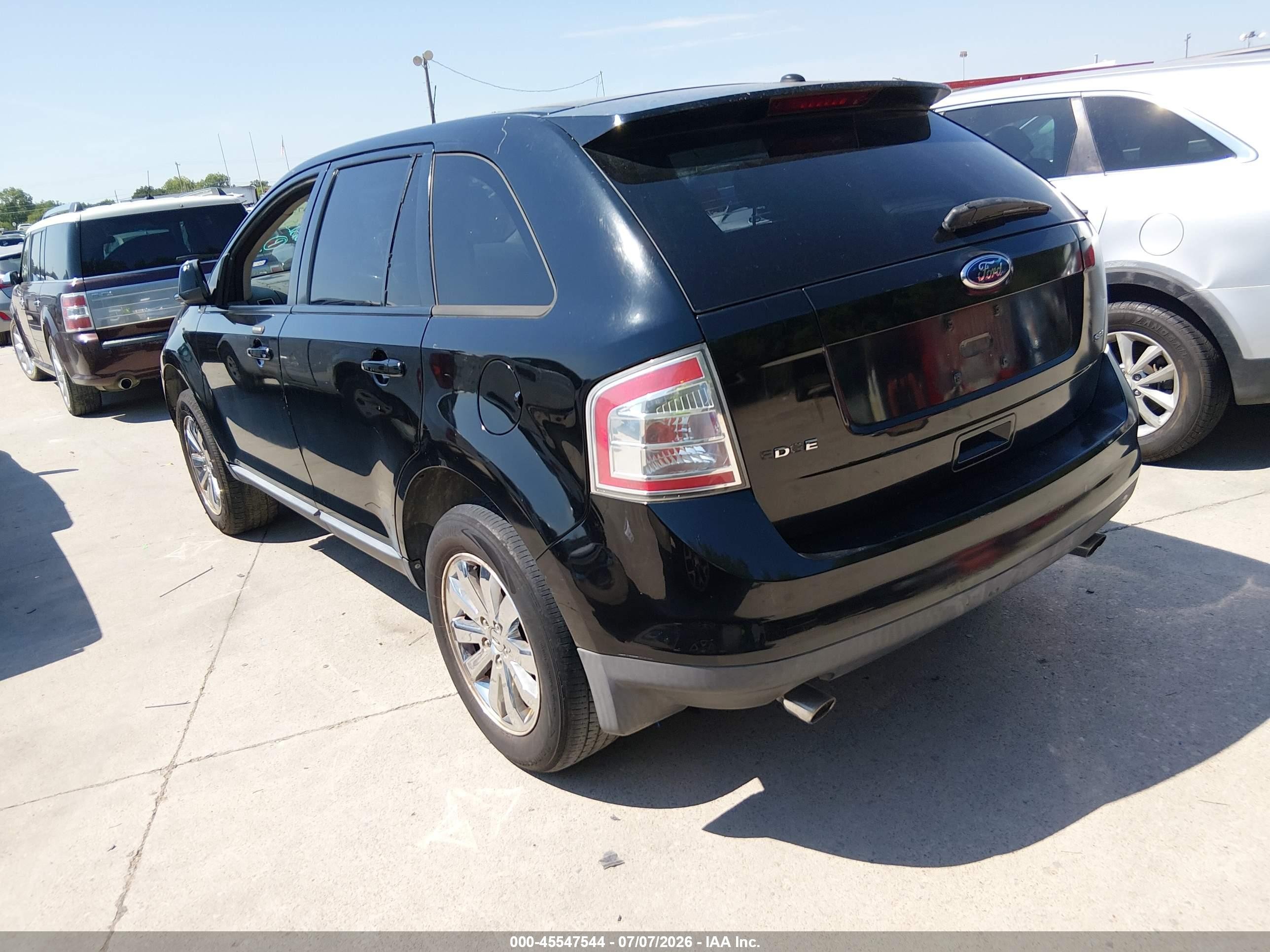 2008 Ford Edge Sel Black vin: 2FMDK38C28BB13255