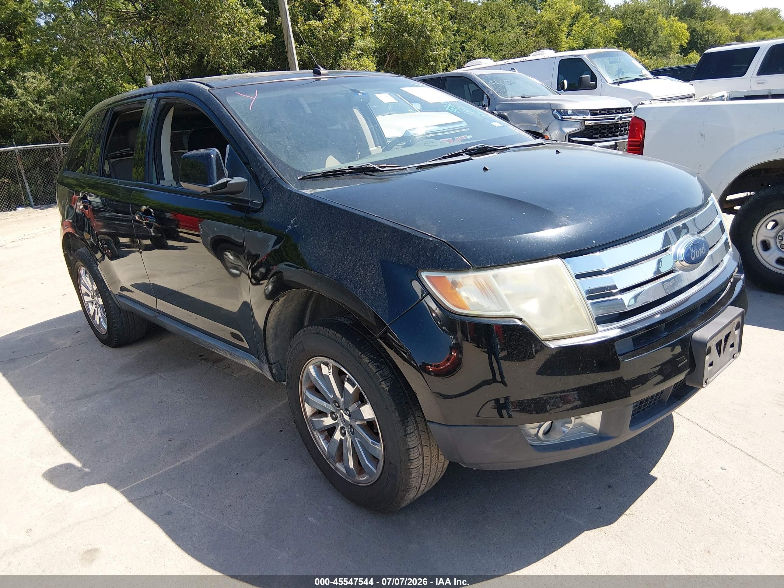 2008 Ford Edge Sel Черный vin: 2FMDK38C28BB13255