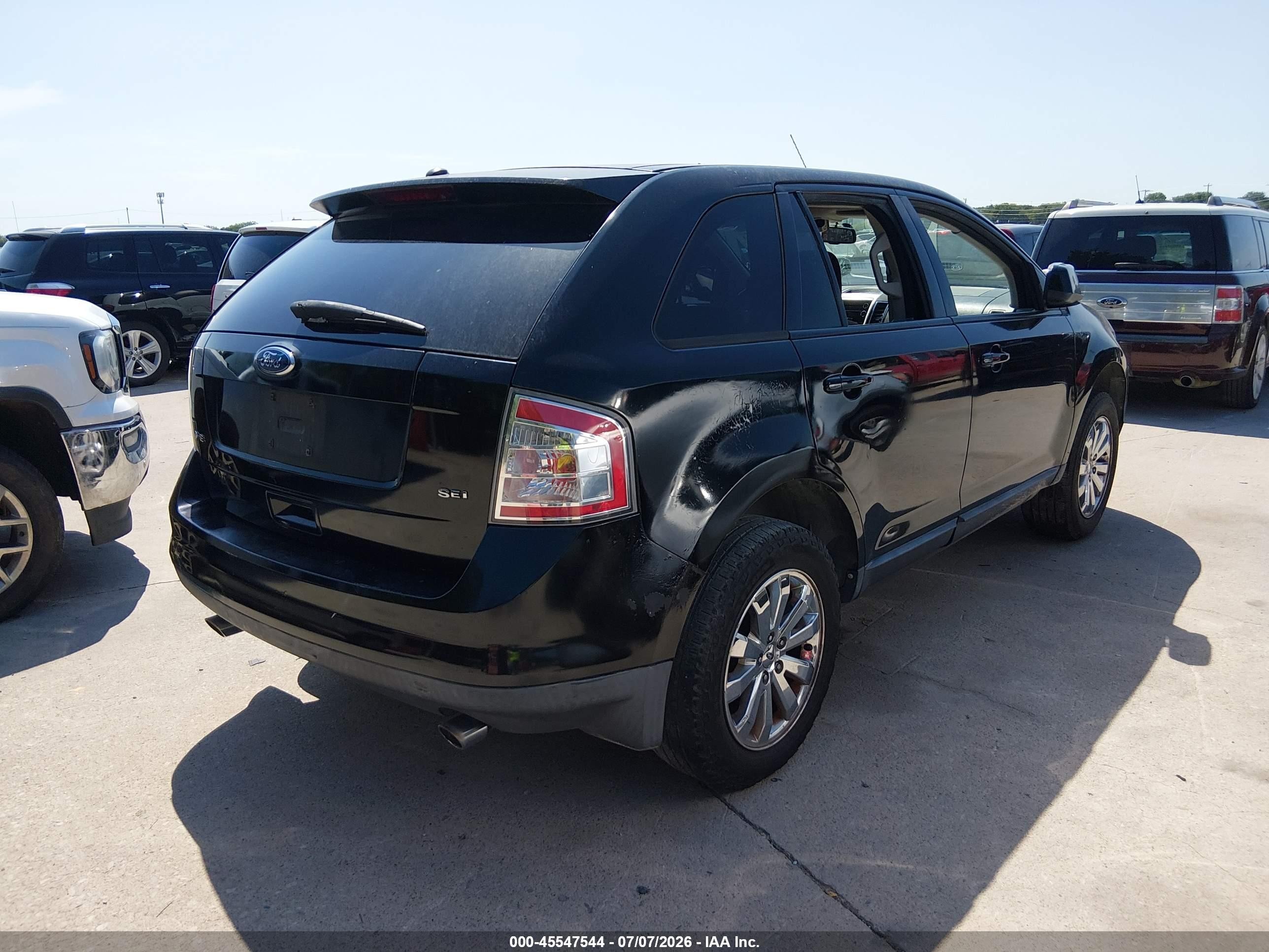 2008 Ford Edge Sel Black vin: 2FMDK38C28BB13255