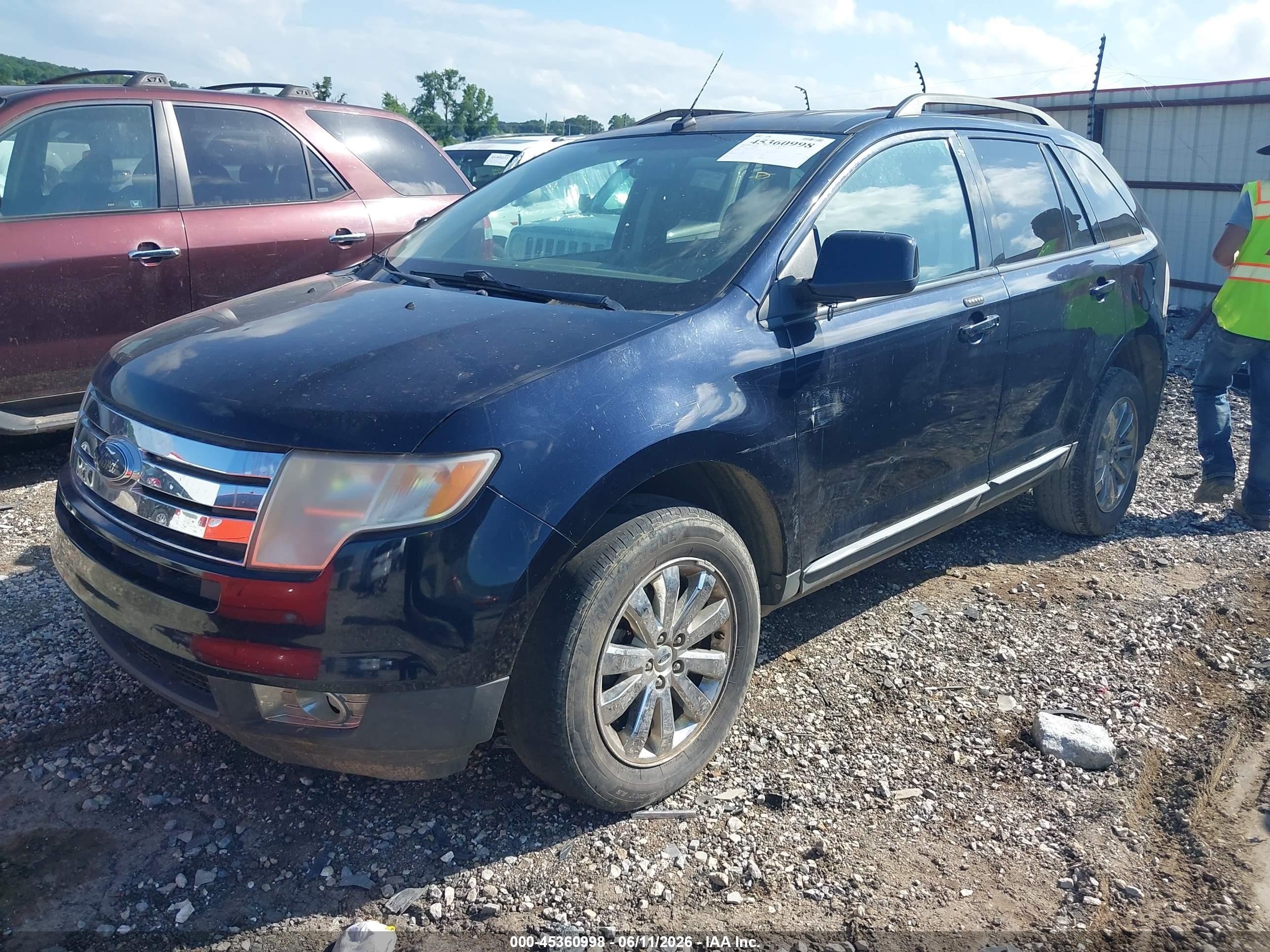 2008 Ford Edge Sel Blue vin: 2FMDK38C28BB27222