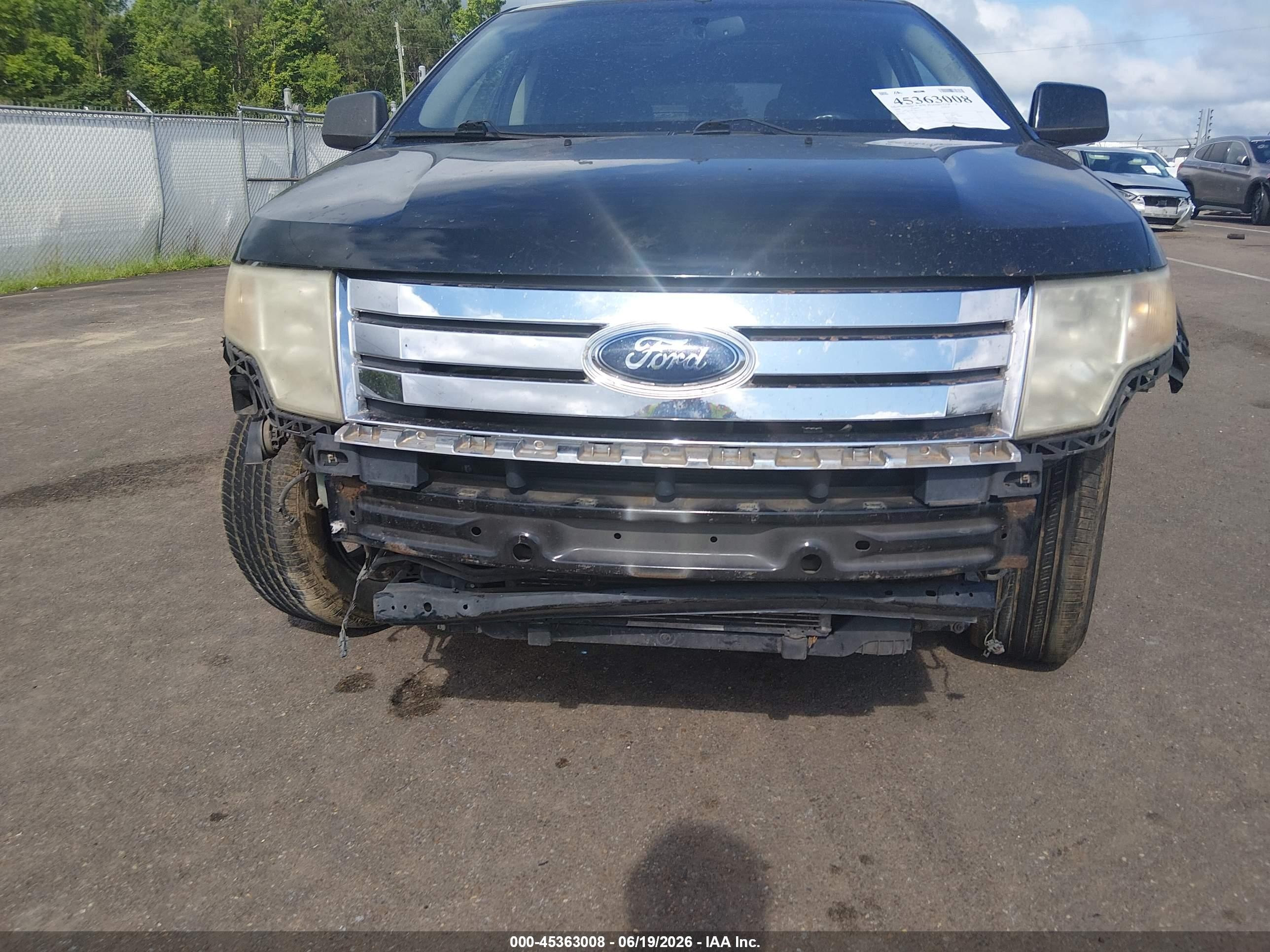 2008 Ford Edge Sel Черный vin: 2FMDK38C38BA57794