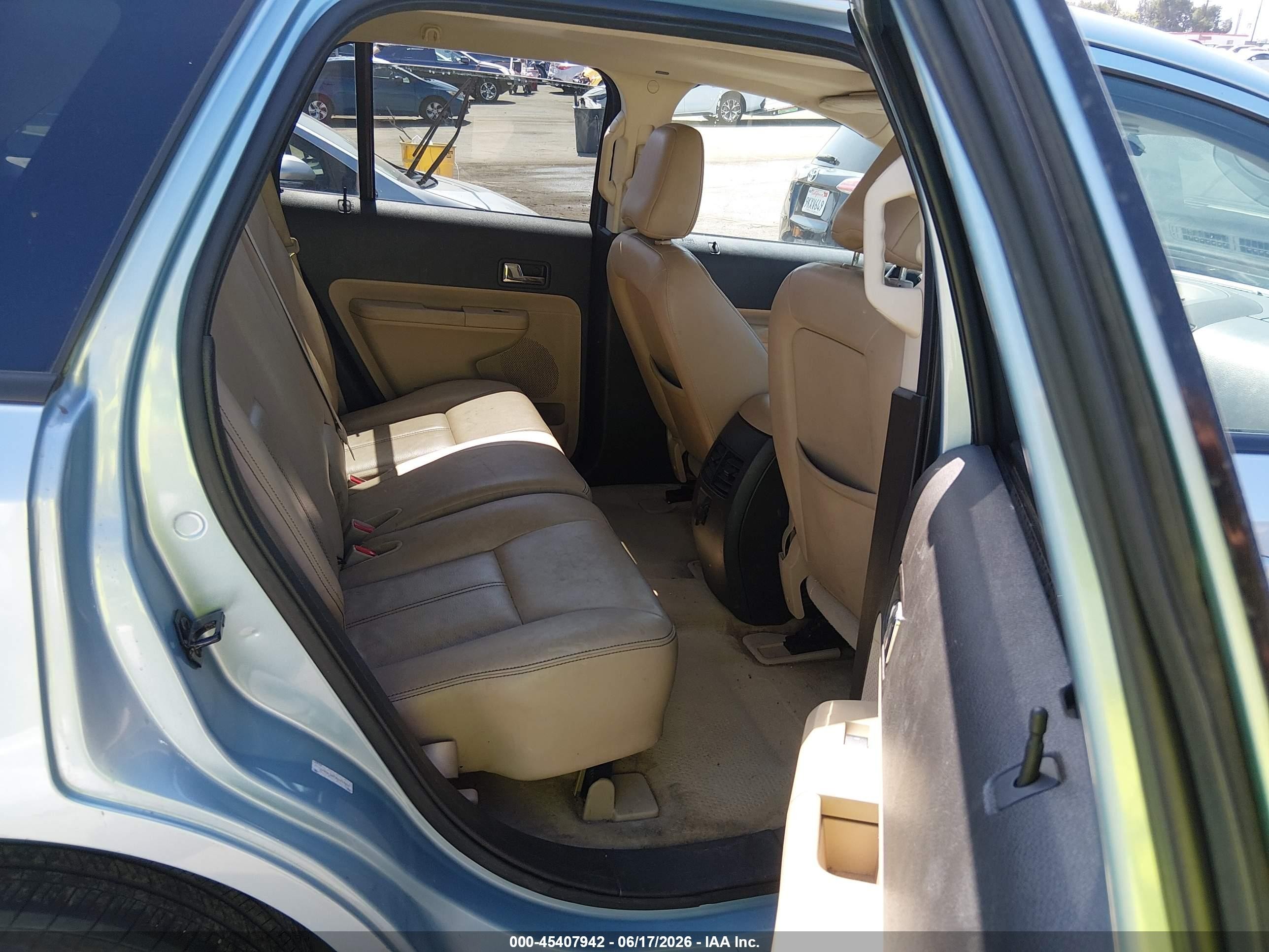 2008 Ford Edge Sel Light Blue vin: 2FMDK38C38BB37886