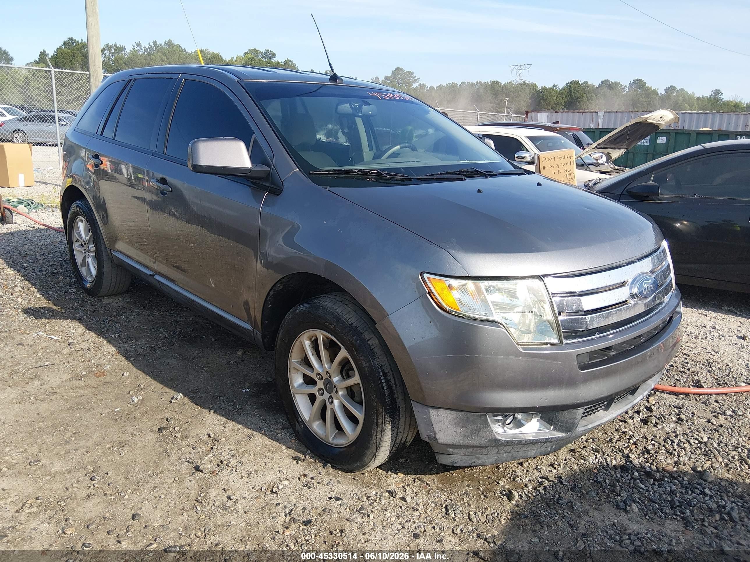 2009 Ford Edge Sel Серый vin: 2FMDK38C39BA35263