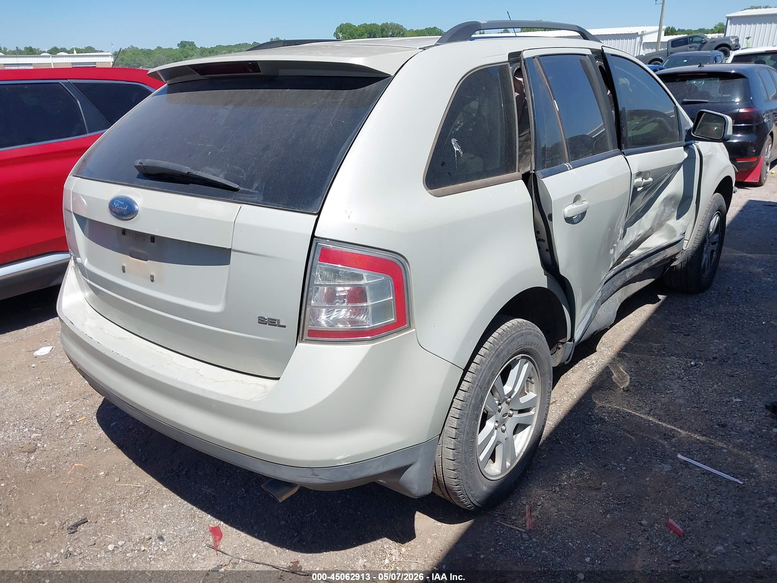 2007 Ford Edge Sel Beige vin: 2FMDK38C47BA75266