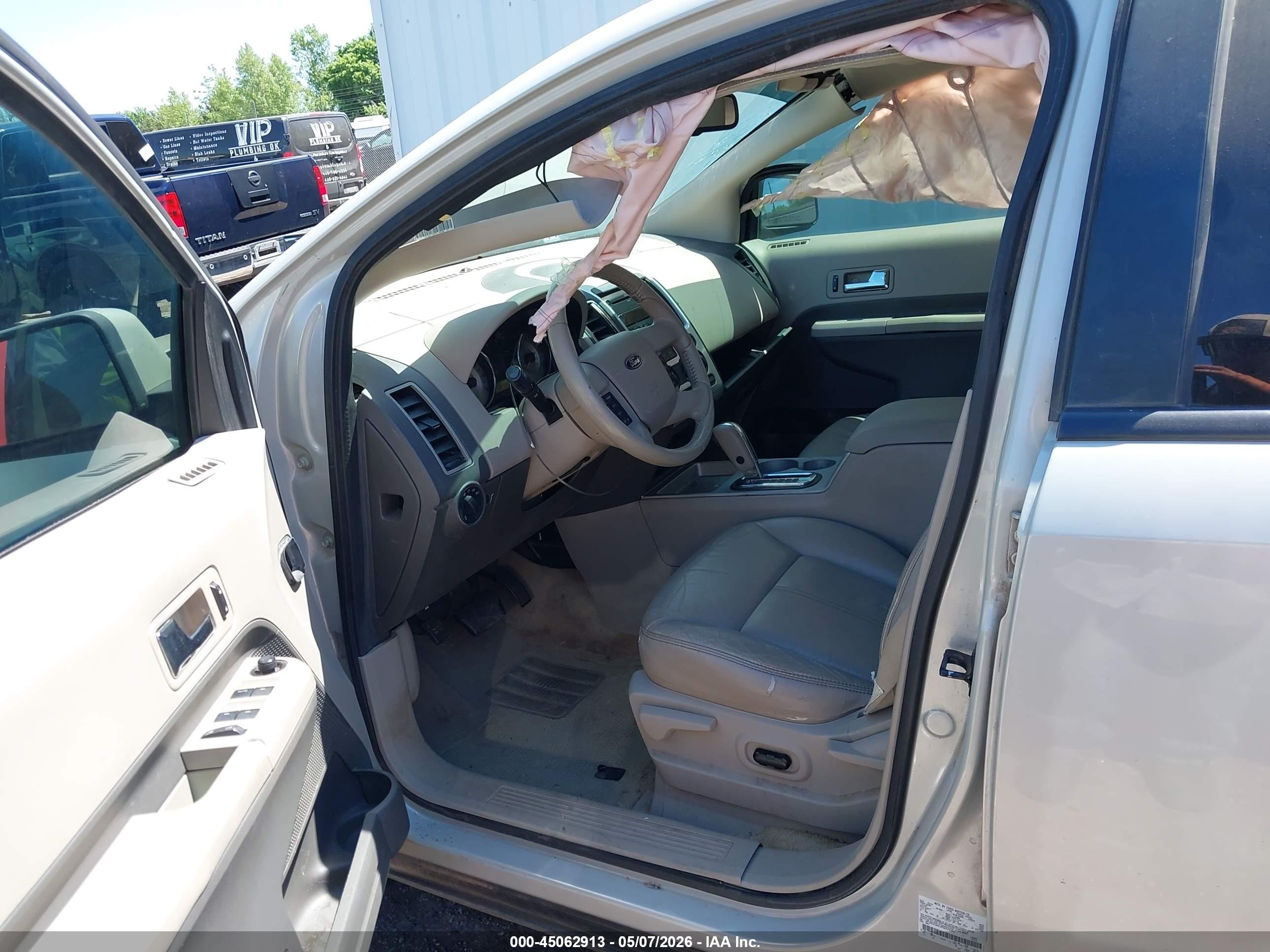 2007 Ford Edge Sel Beige vin: 2FMDK38C47BA75266