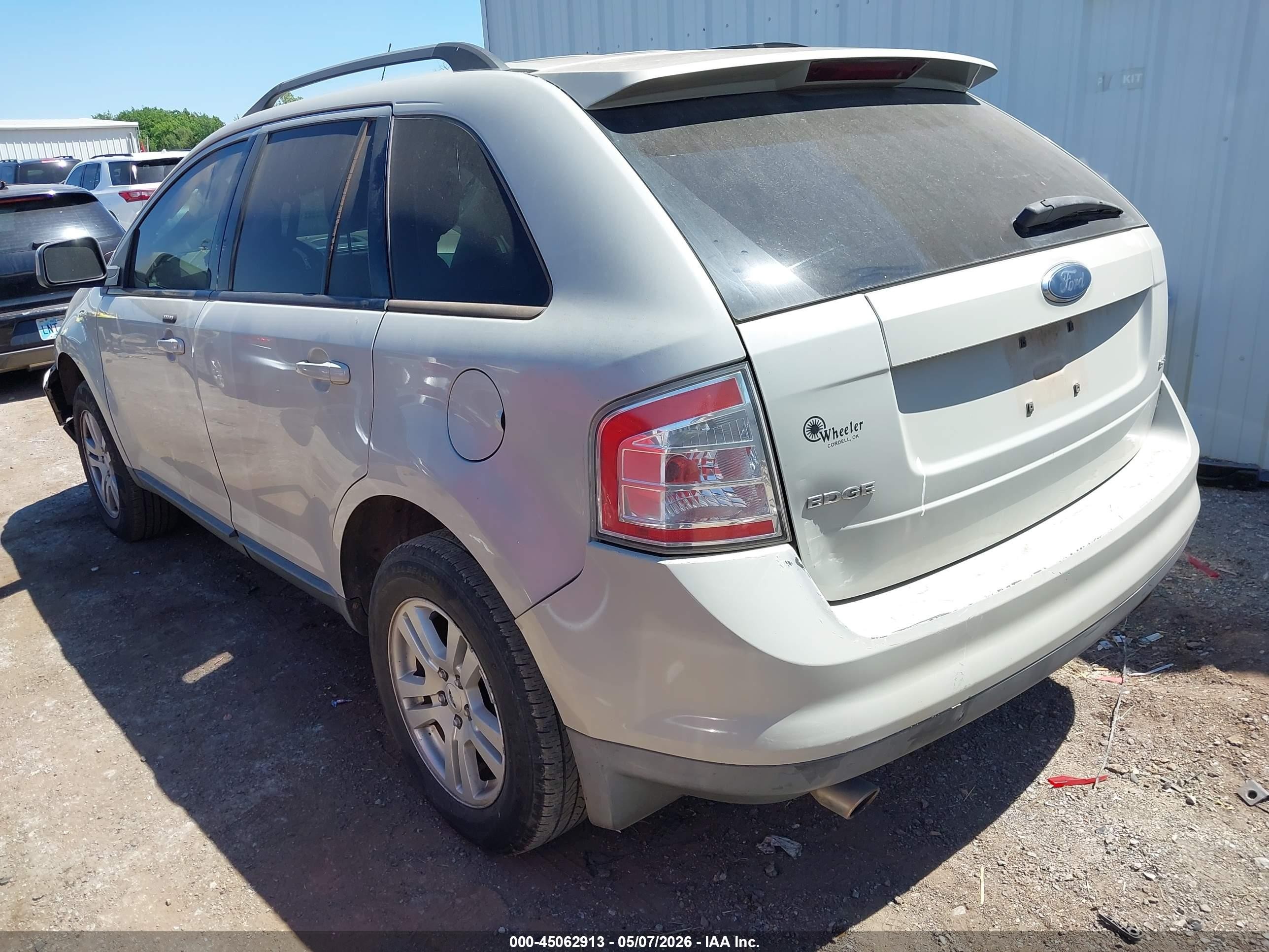 2007 Ford Edge Sel Beige vin: 2FMDK38C47BA75266
